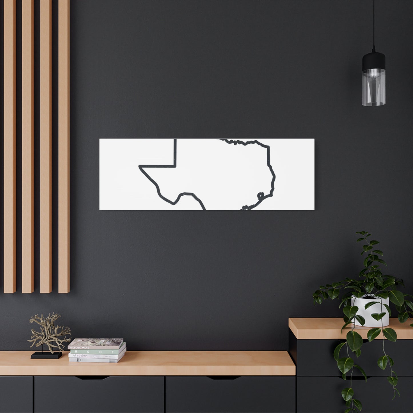 Texas Outline Canvas Wall Art