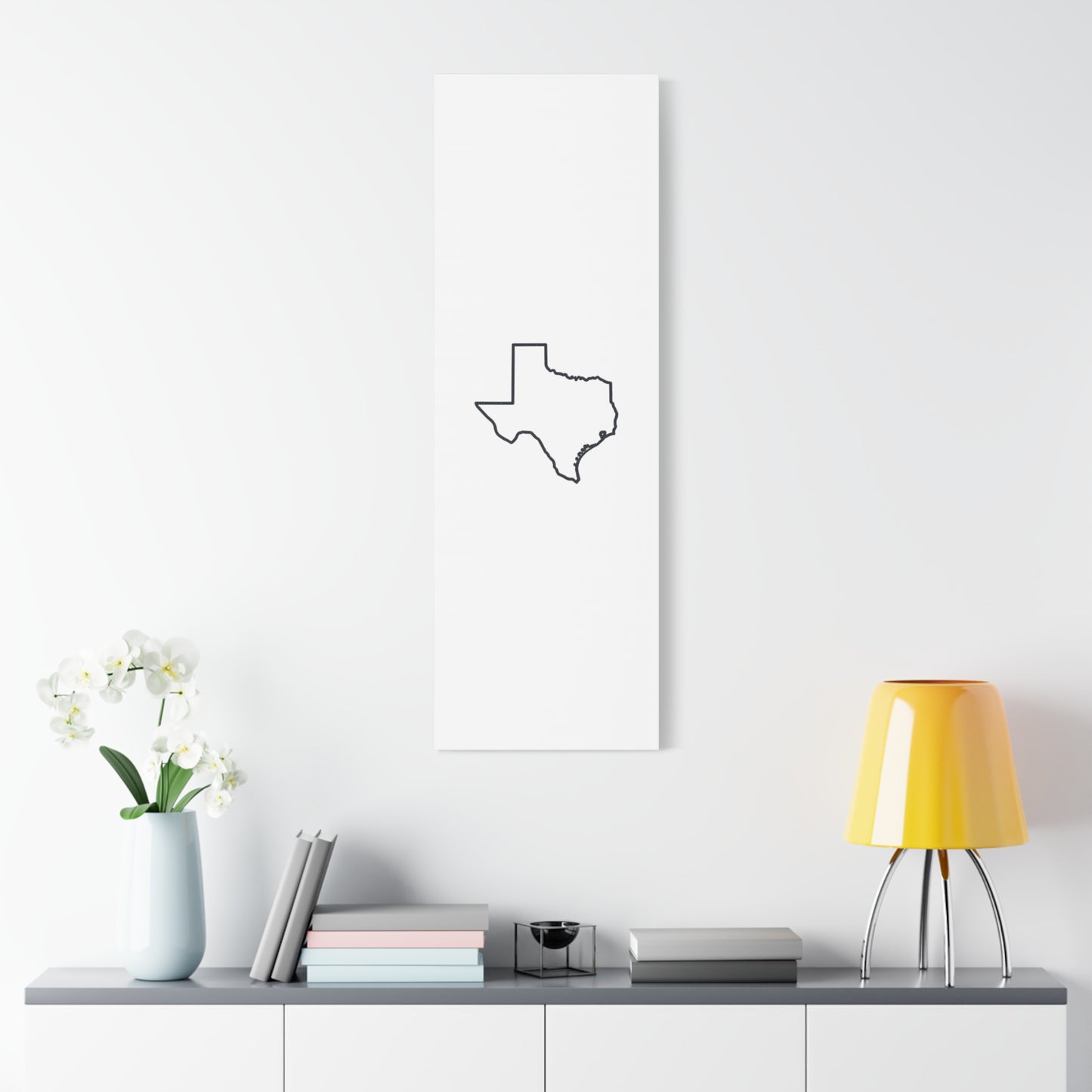 Texas Outline Canvas Wall Art