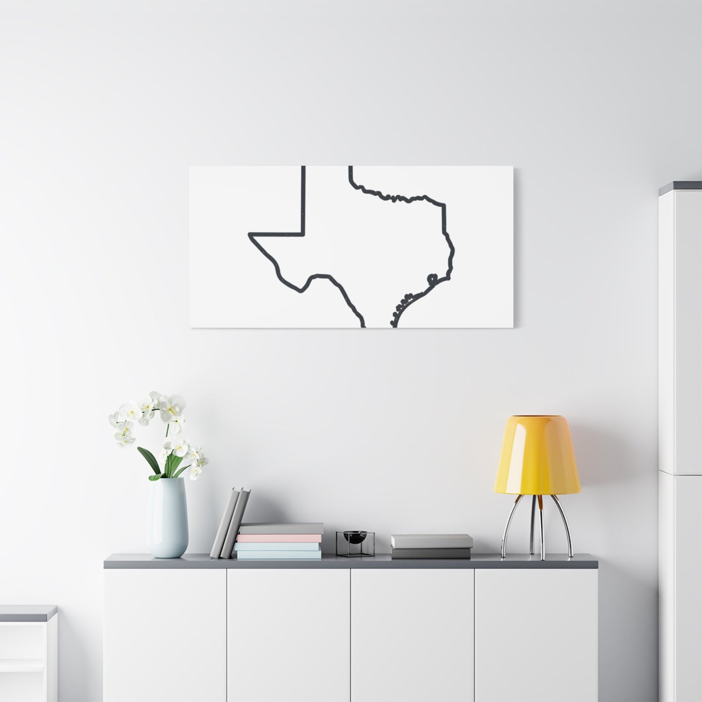 Texas Outline Canvas Wall Art