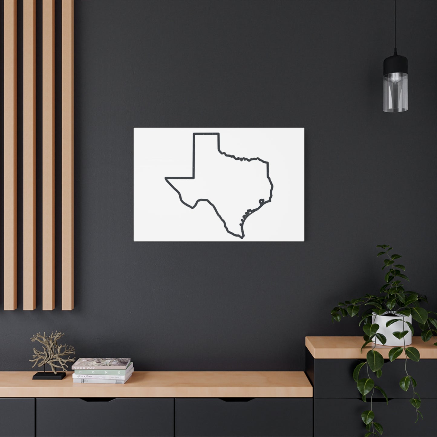 Texas Outline Canvas Wall Art