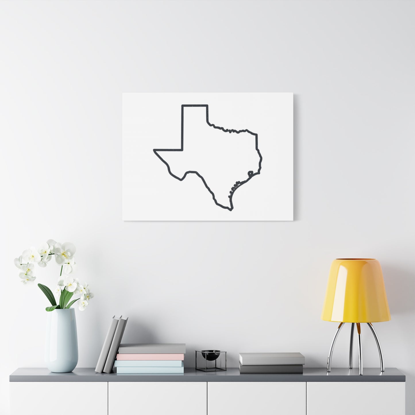 Texas Outline Canvas Wall Art