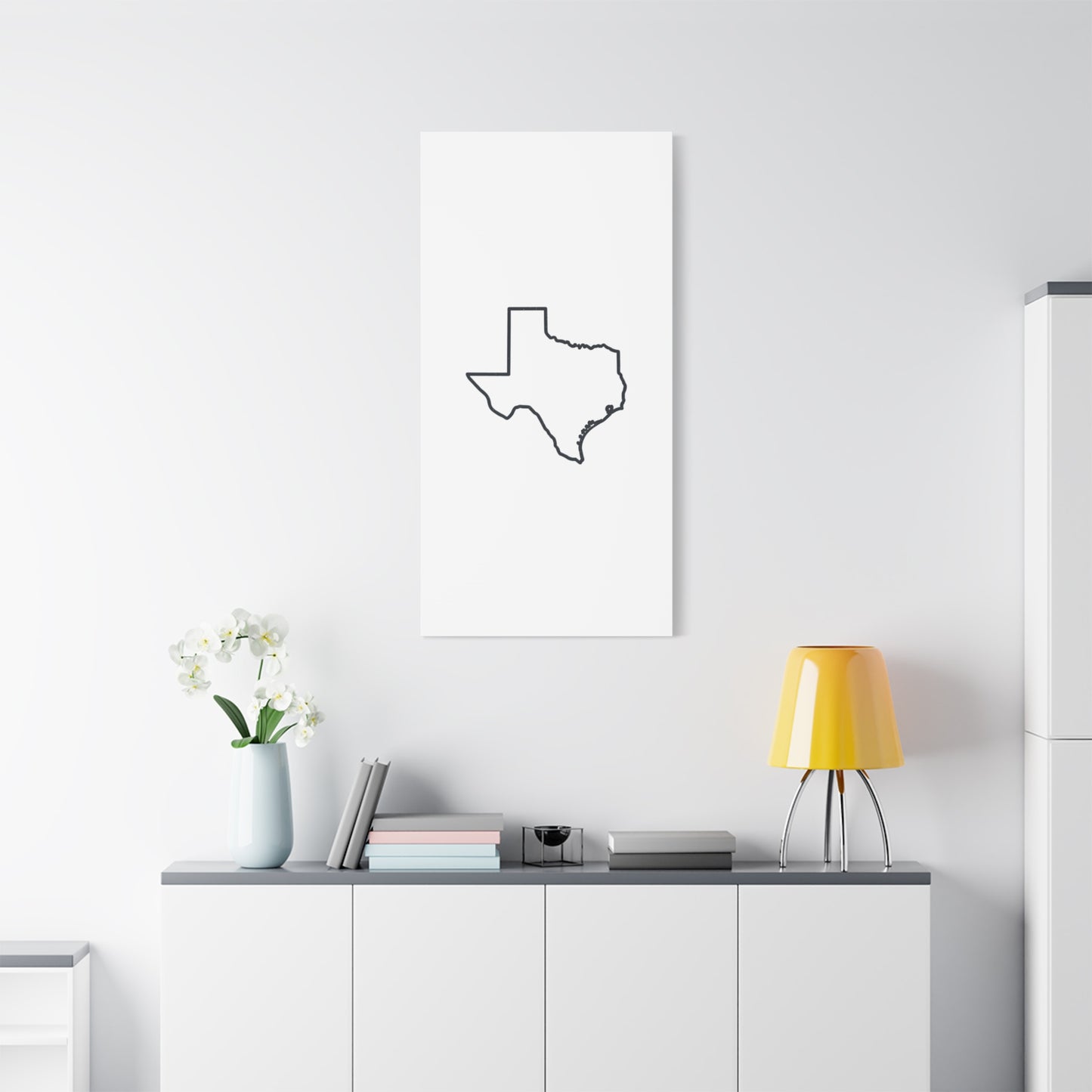 Texas Outline Canvas Wall Art
