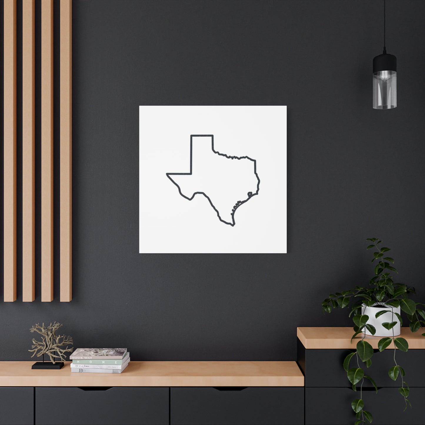 Texas Outline Canvas Wall Art