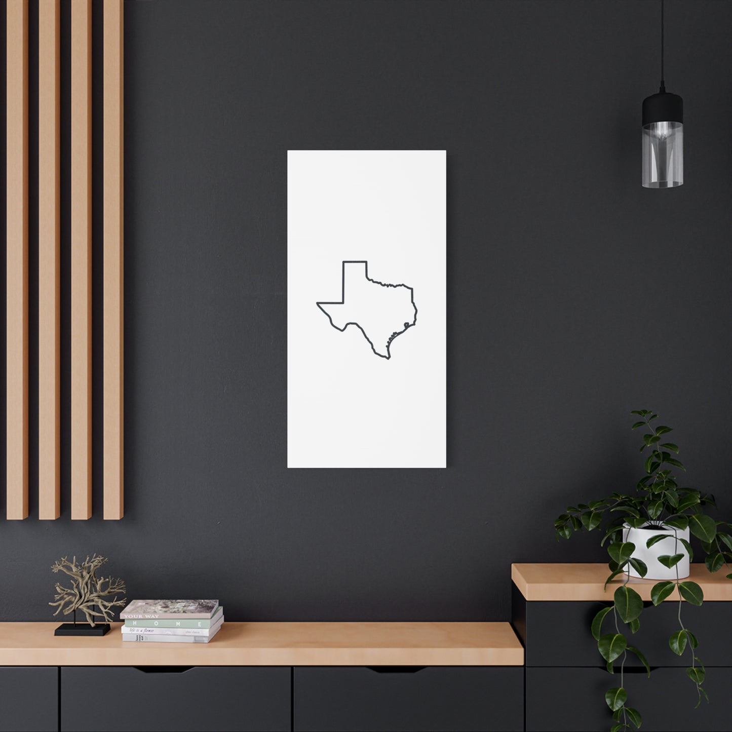 Texas Outline Canvas Wall Art