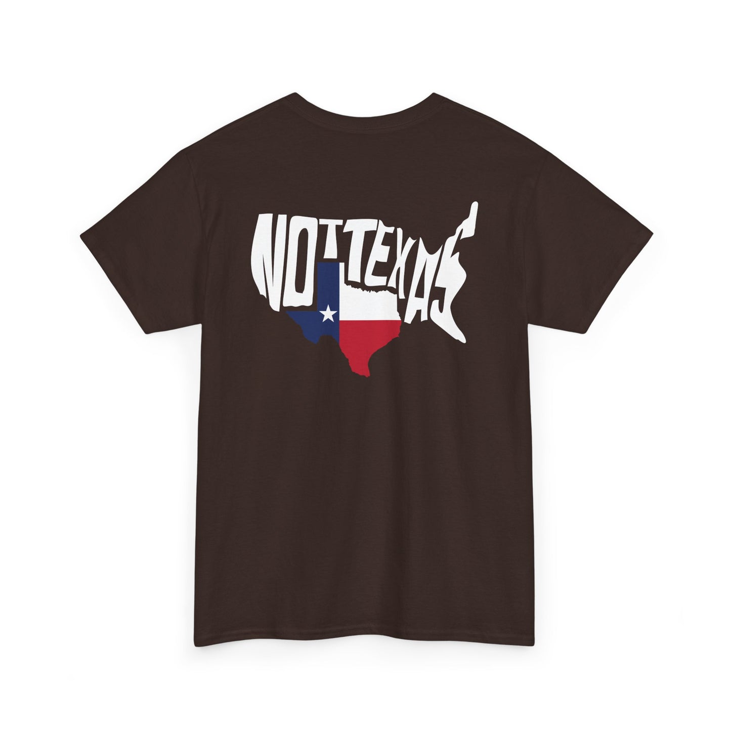 Texas Flag Outline T‑Shirt — Small Chest & Back Texas Map Design