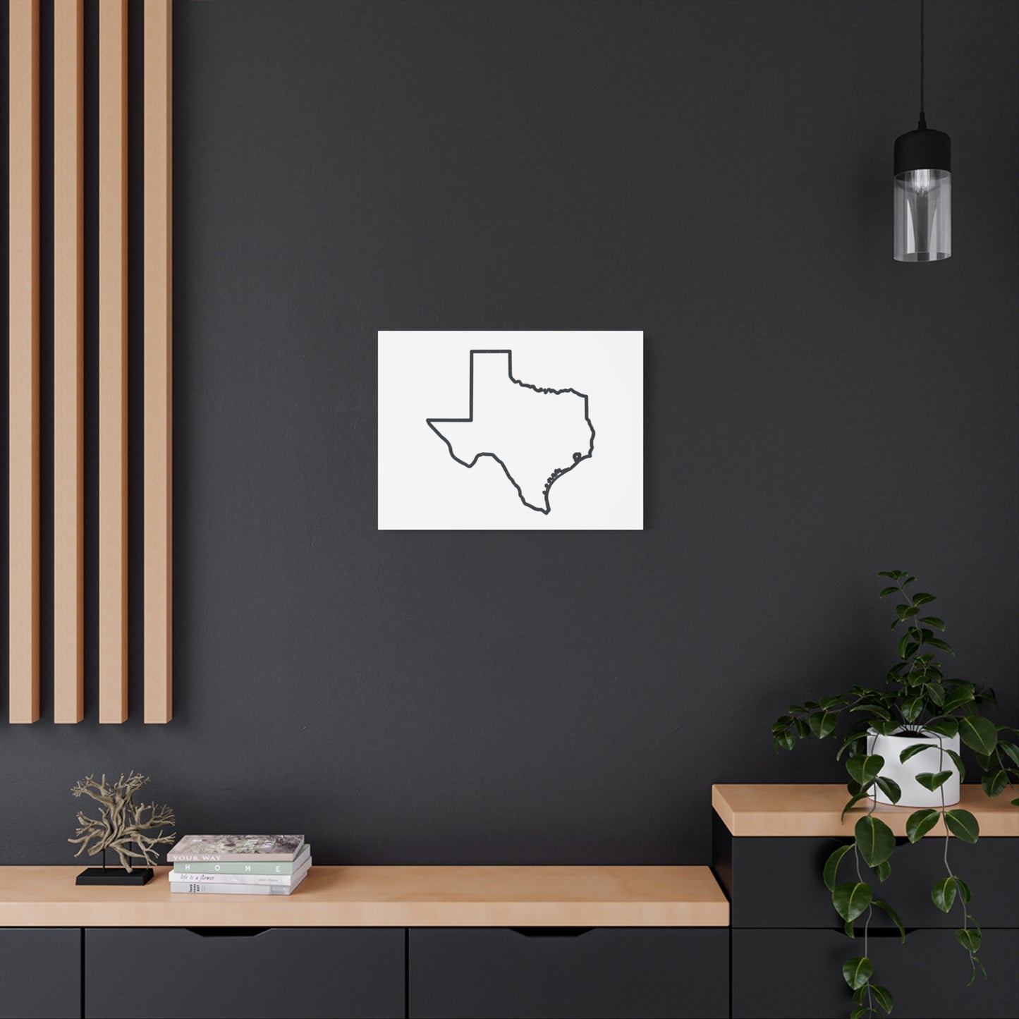 Texas Outline Canvas Wall Art