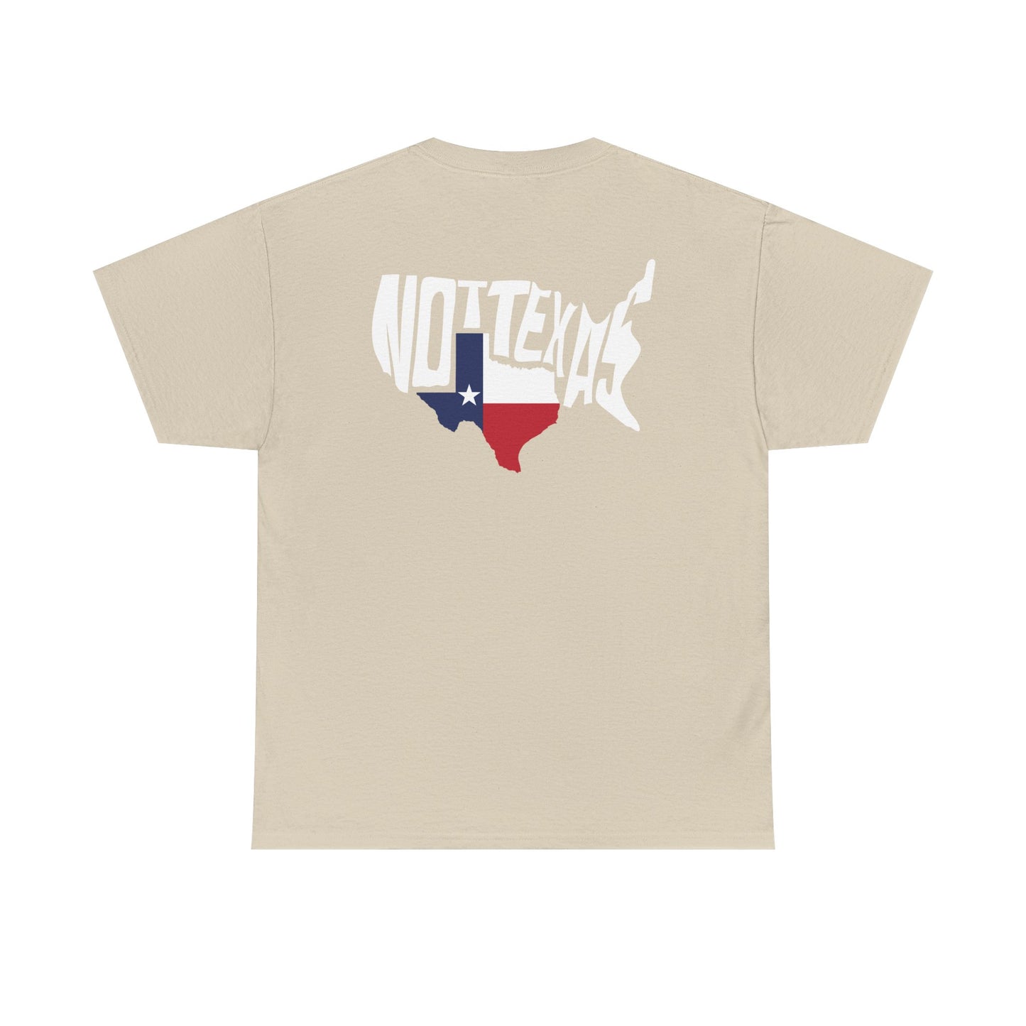 Texas Flag Outline T‑Shirt — Small Chest & Back Texas Map Design
