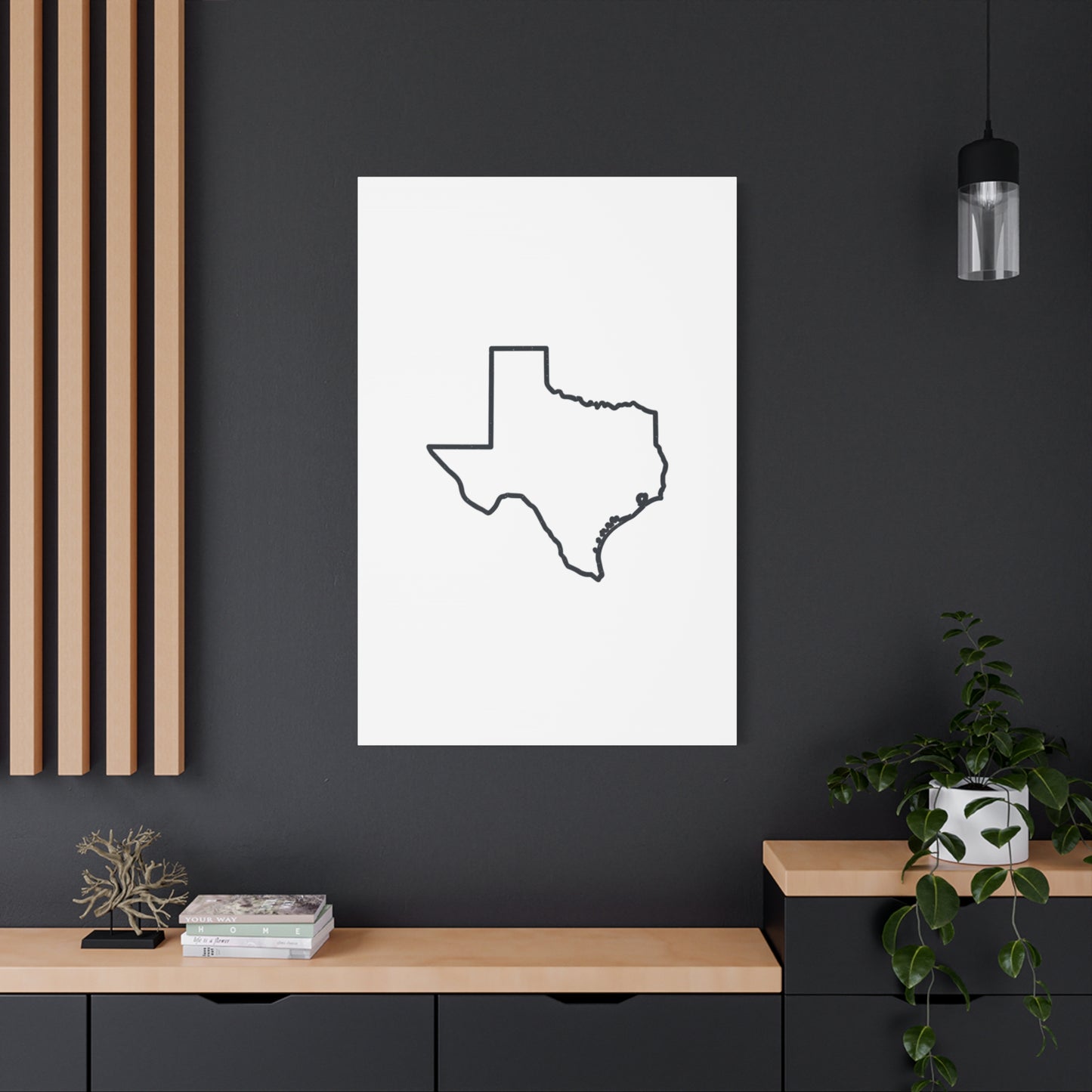 Texas Outline Canvas Wall Art