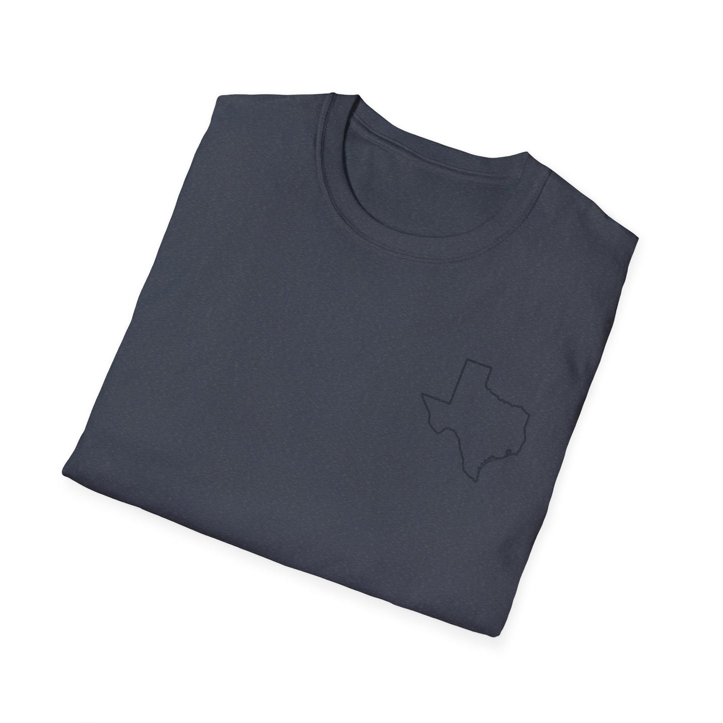 Dallas Skyline T-Shirt — Texas Cityscape Tee with Outline Pocket Map