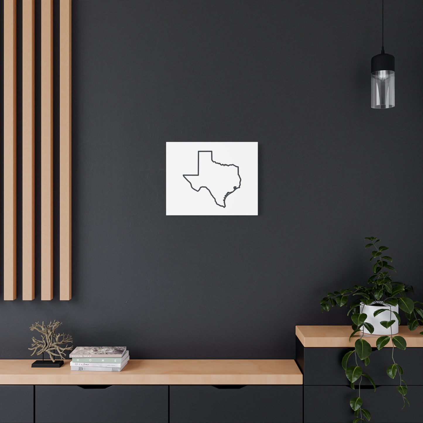 Texas Outline Canvas Wall Art