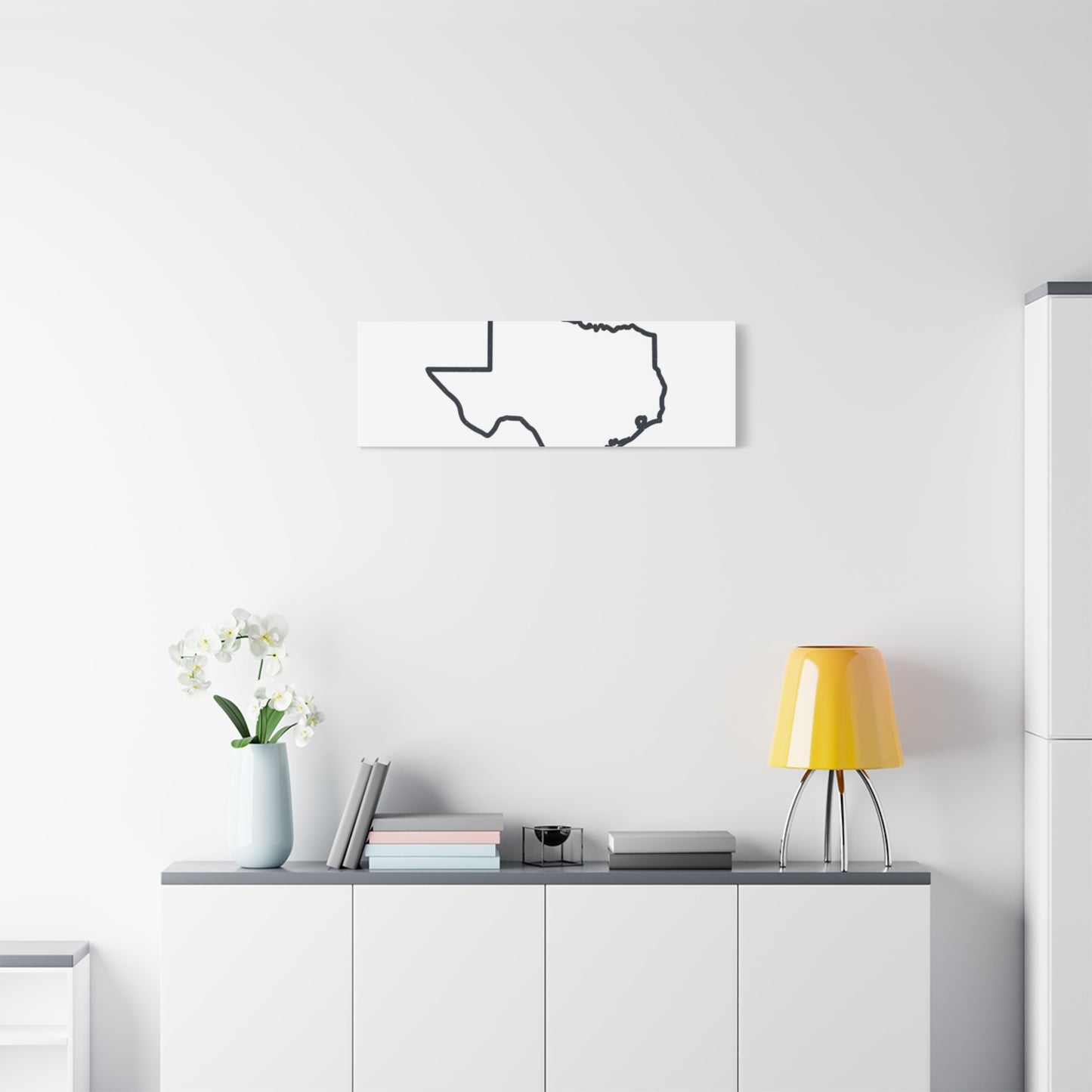Texas Outline Canvas Wall Art