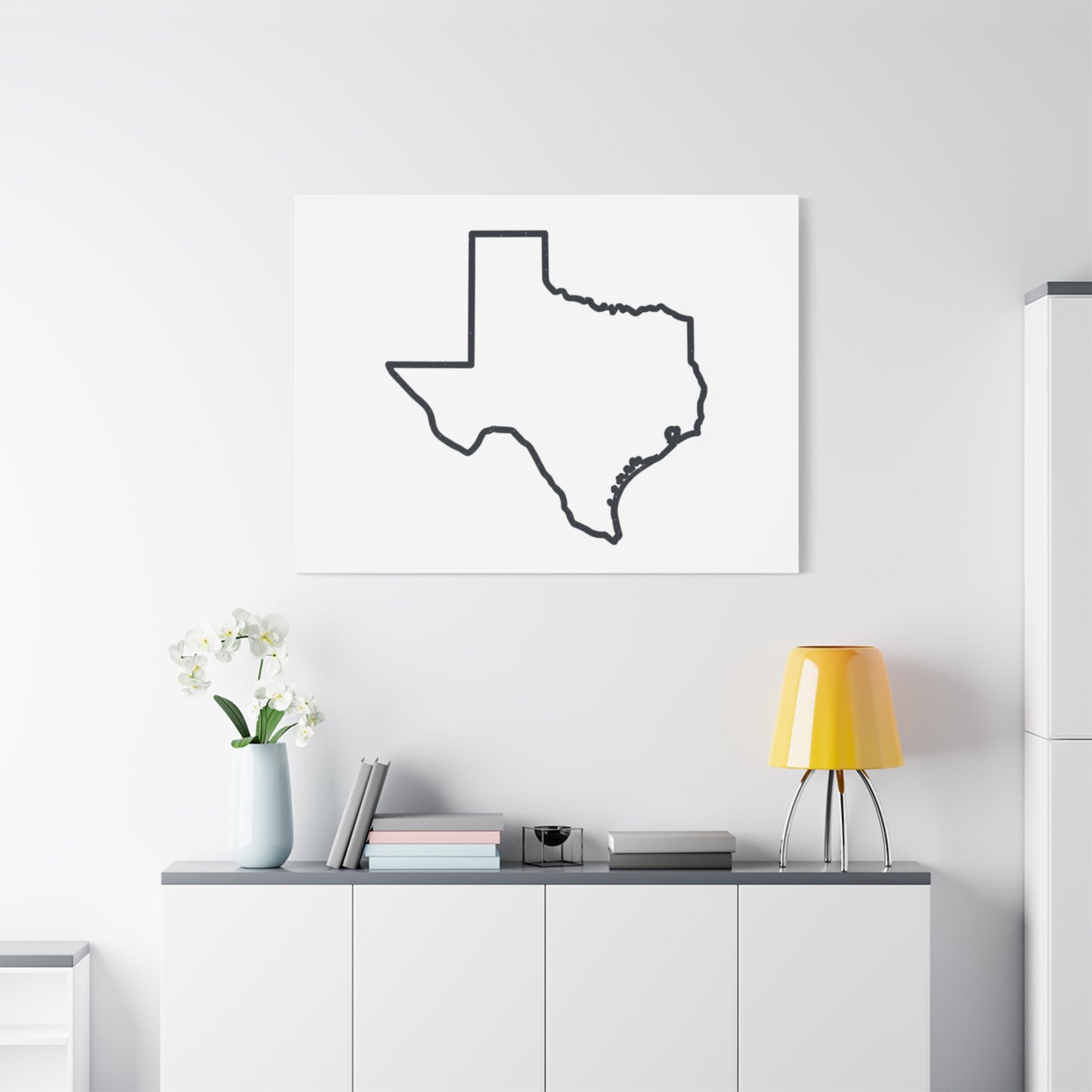 Texas Outline Canvas Wall Art
