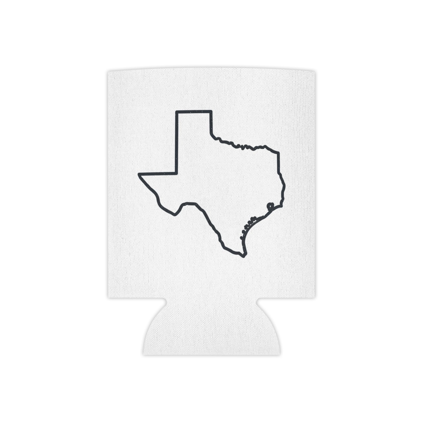 Texas Flag & Outline Can Cooler - State Pride Beverage Koozie
