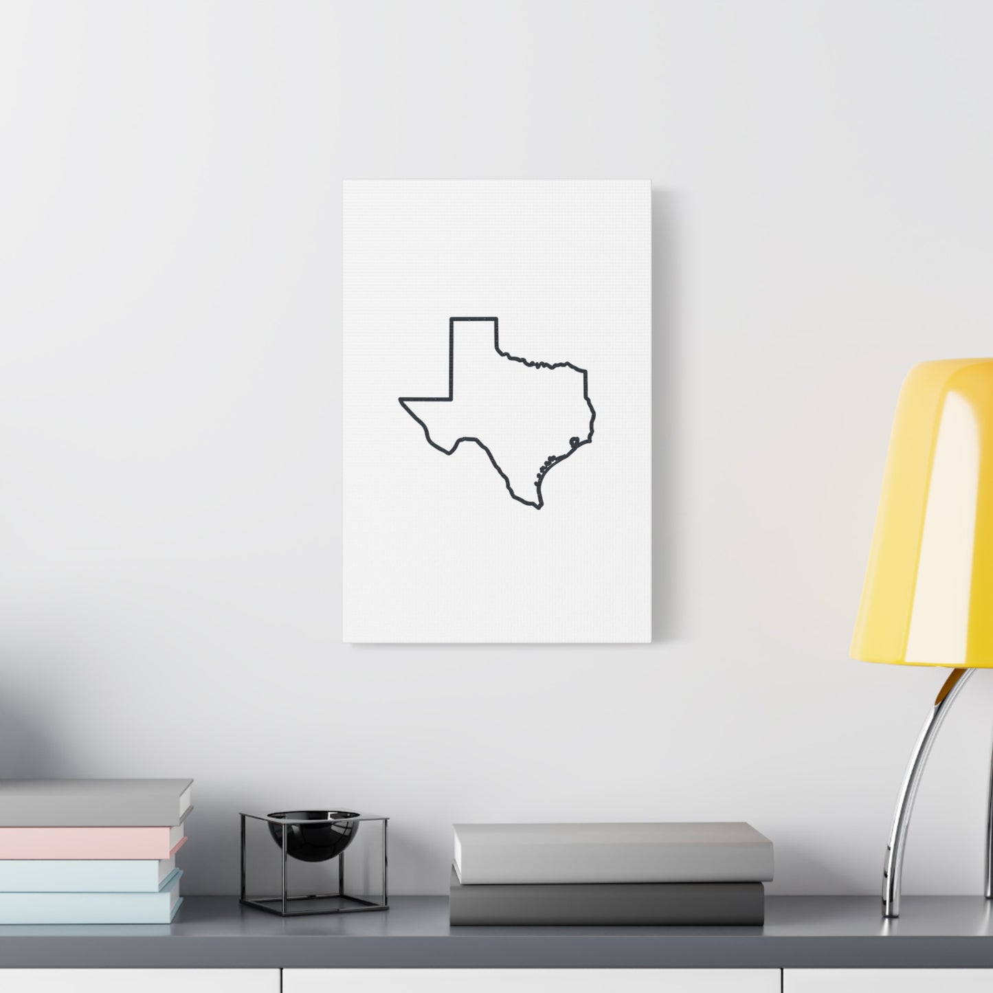 Texas Outline Canvas Wall Art