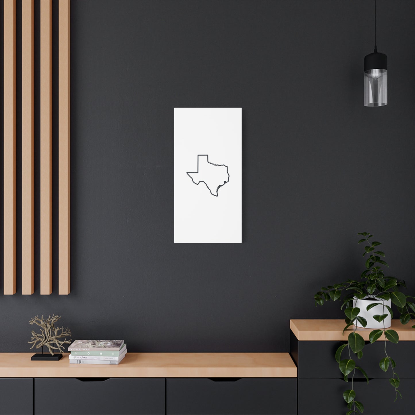 Texas Outline Canvas Wall Art