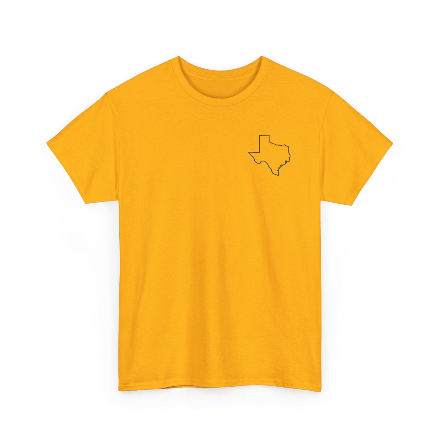 Fort Worth Skyline T-Shirt — Texas Outline Chest Logo