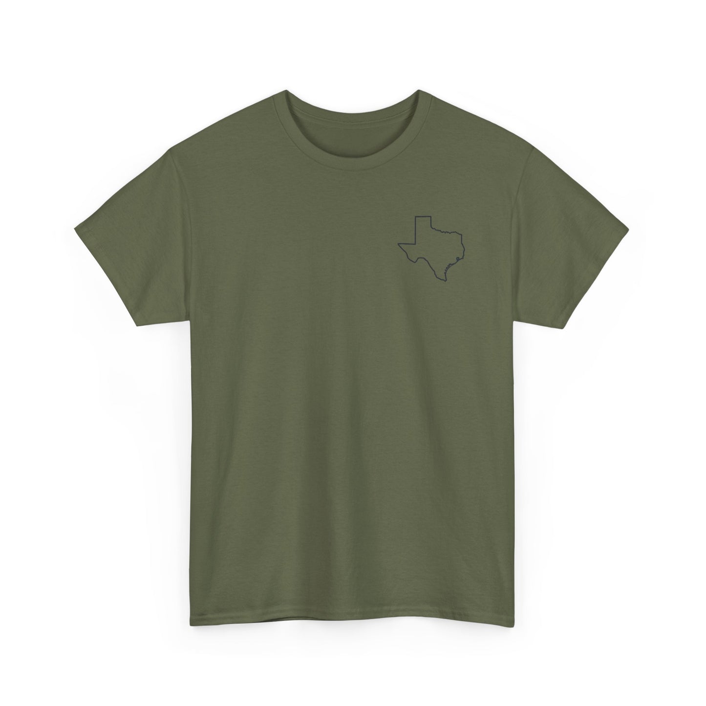 Fort Worth Skyline T-Shirt — Texas Outline Chest Logo