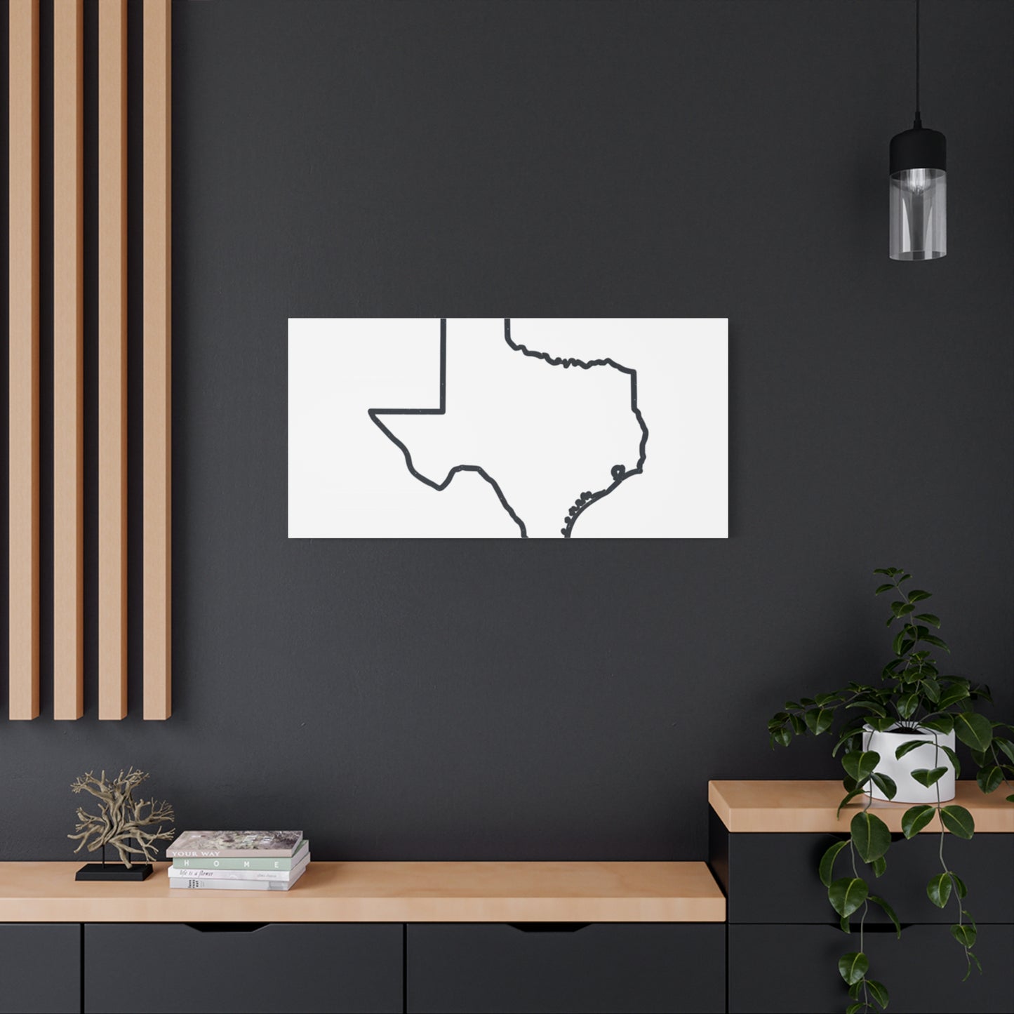 Texas Outline Canvas Wall Art