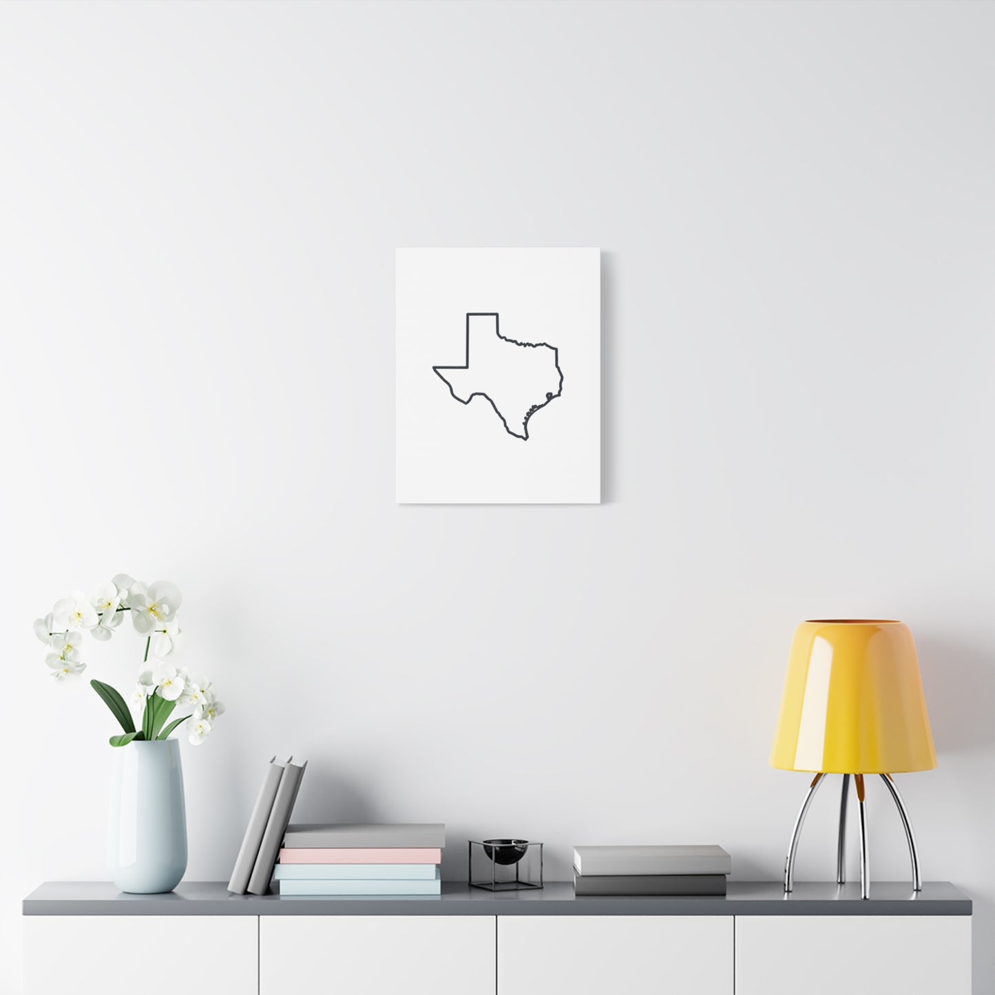Texas Outline Canvas Wall Art