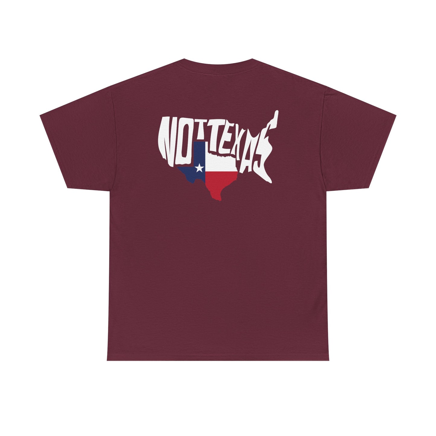 Texas Flag Outline T‑Shirt — Small Chest & Back Texas Map Design