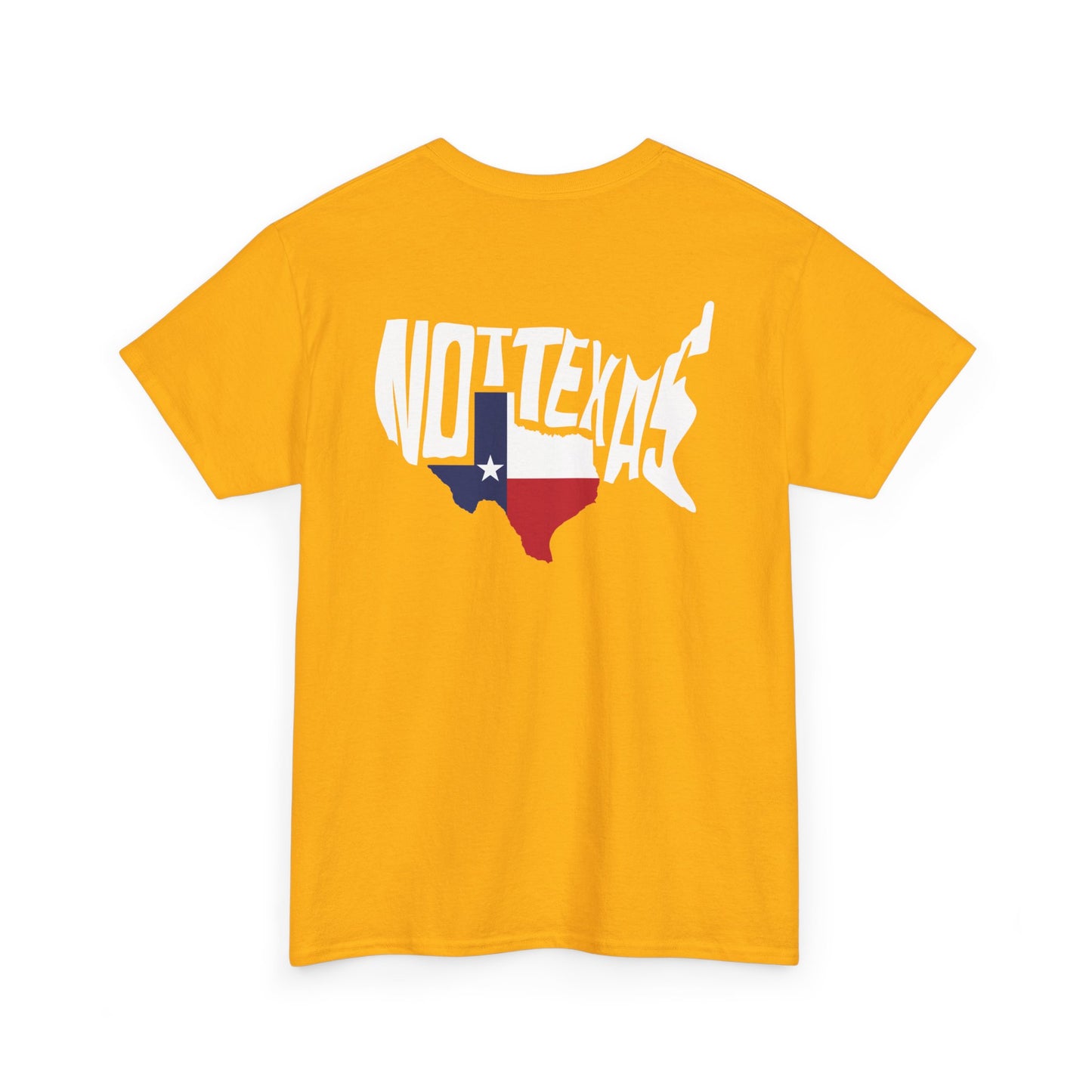 Texas Flag Outline T‑Shirt — Small Chest & Back Texas Map Design