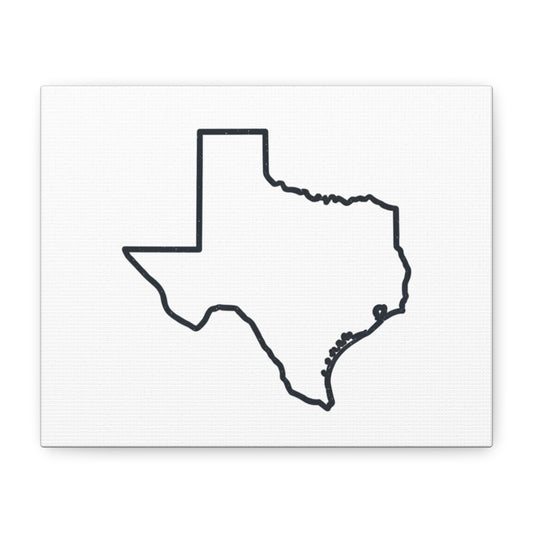 Texas Outline Canvas Wall Art