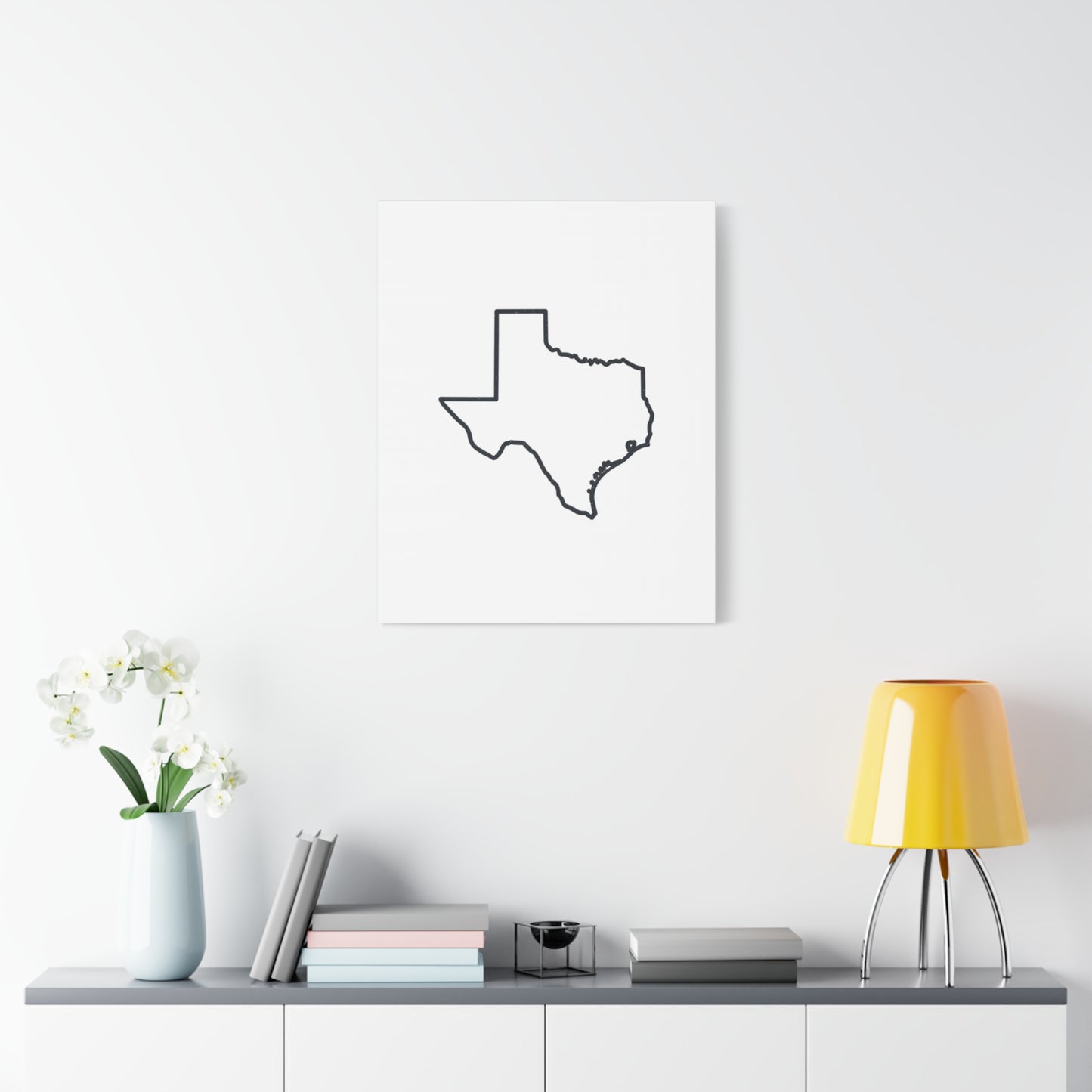 Texas Outline Canvas Wall Art