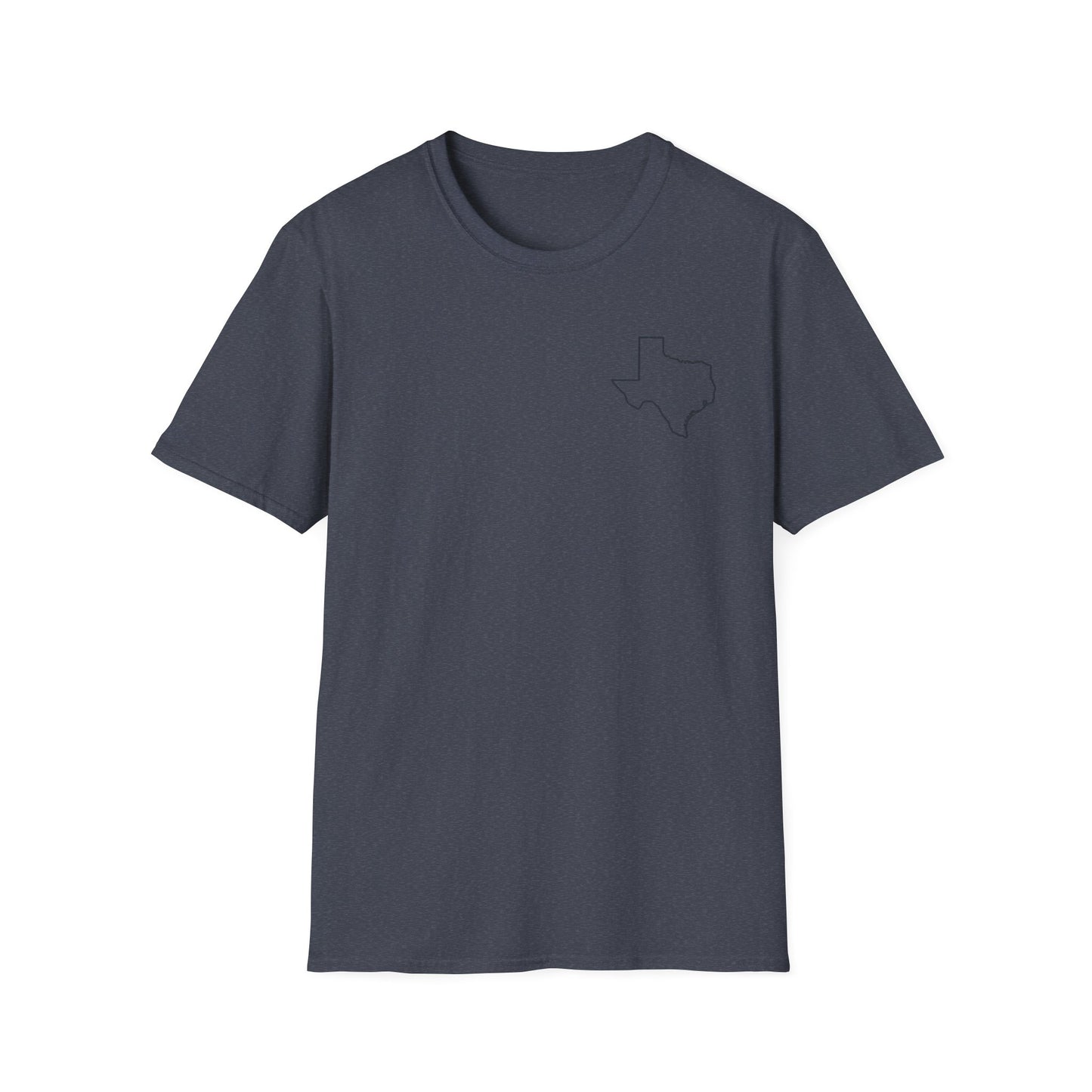 Dallas Skyline T-Shirt — Texas Cityscape Tee with Outline Pocket Map