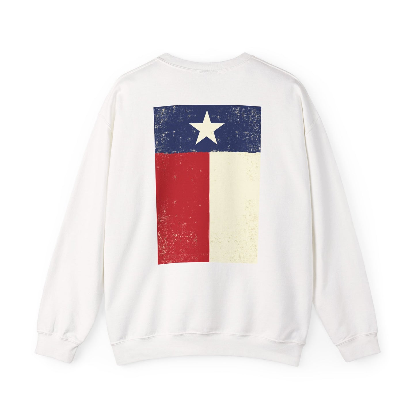Texas Flag Crewneck Sweatshirt — Vintage Lone Star Pullover