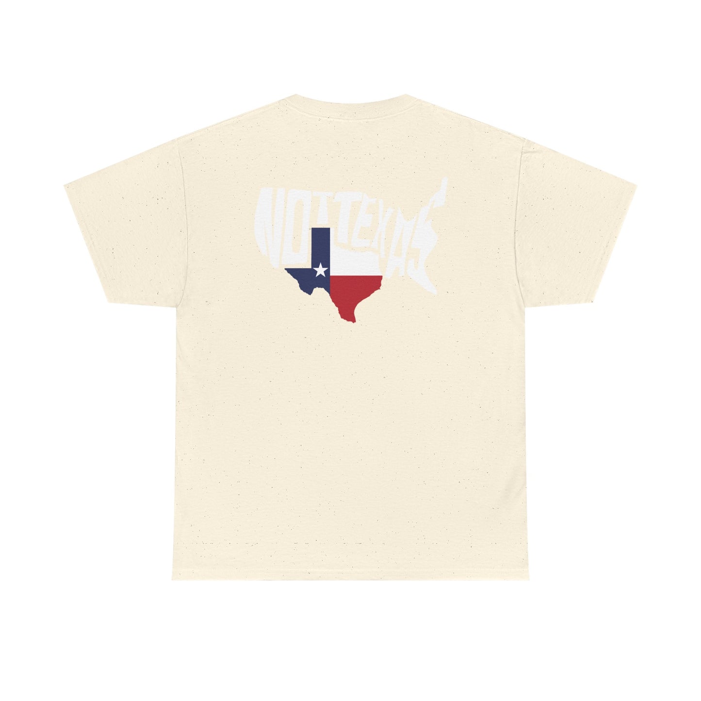 Texas Flag Outline T‑Shirt — Small Chest & Back Texas Map Design