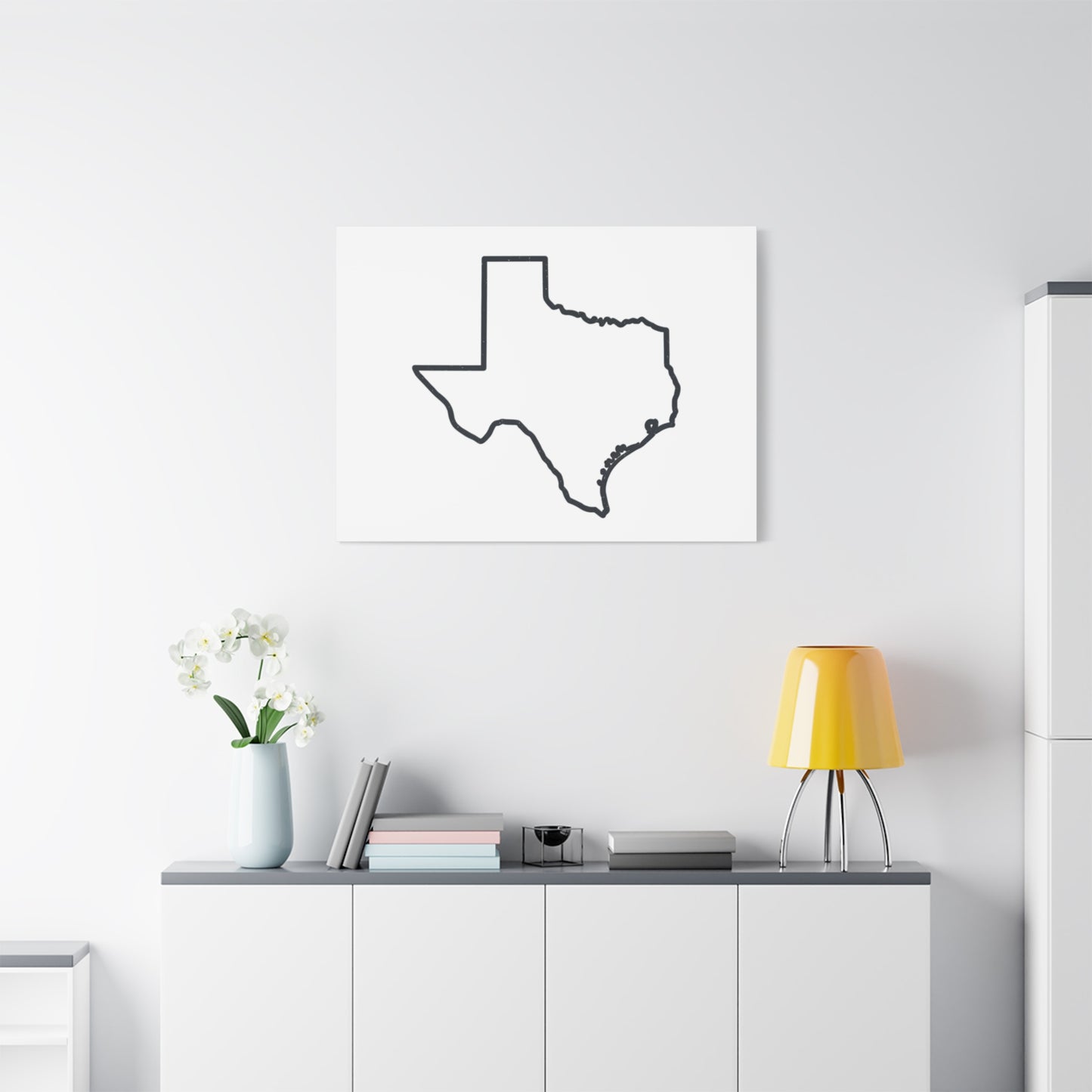 Texas Outline Canvas Wall Art