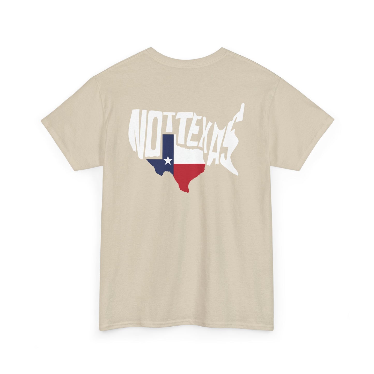 Texas Flag Outline T‑Shirt — Small Chest & Back Texas Map Design