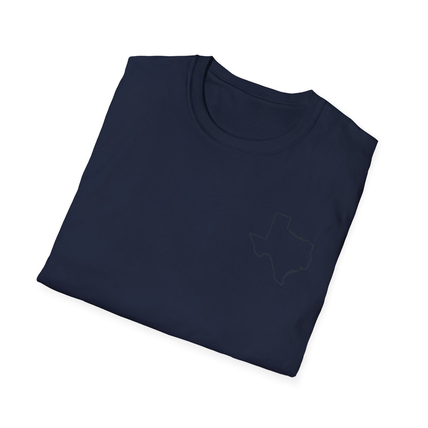 Dallas Skyline T-Shirt — Texas Cityscape Tee with Outline Pocket Map