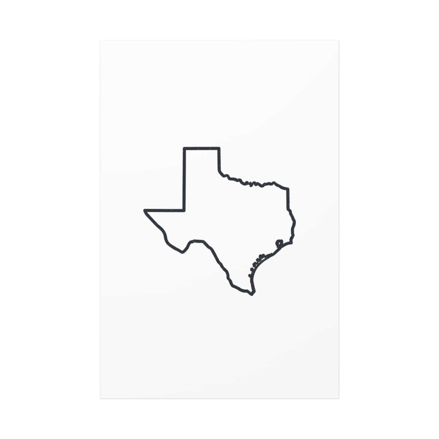 Texas Outline Canvas Wall Art