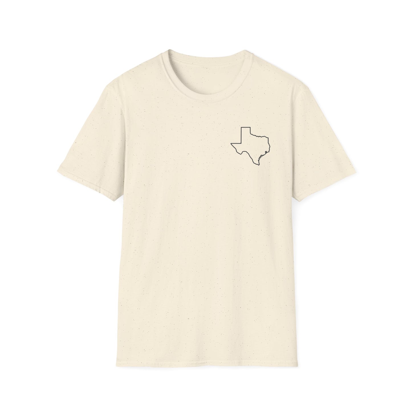 Dallas Skyline T-Shirt — Texas Cityscape Tee with Outline Pocket Map