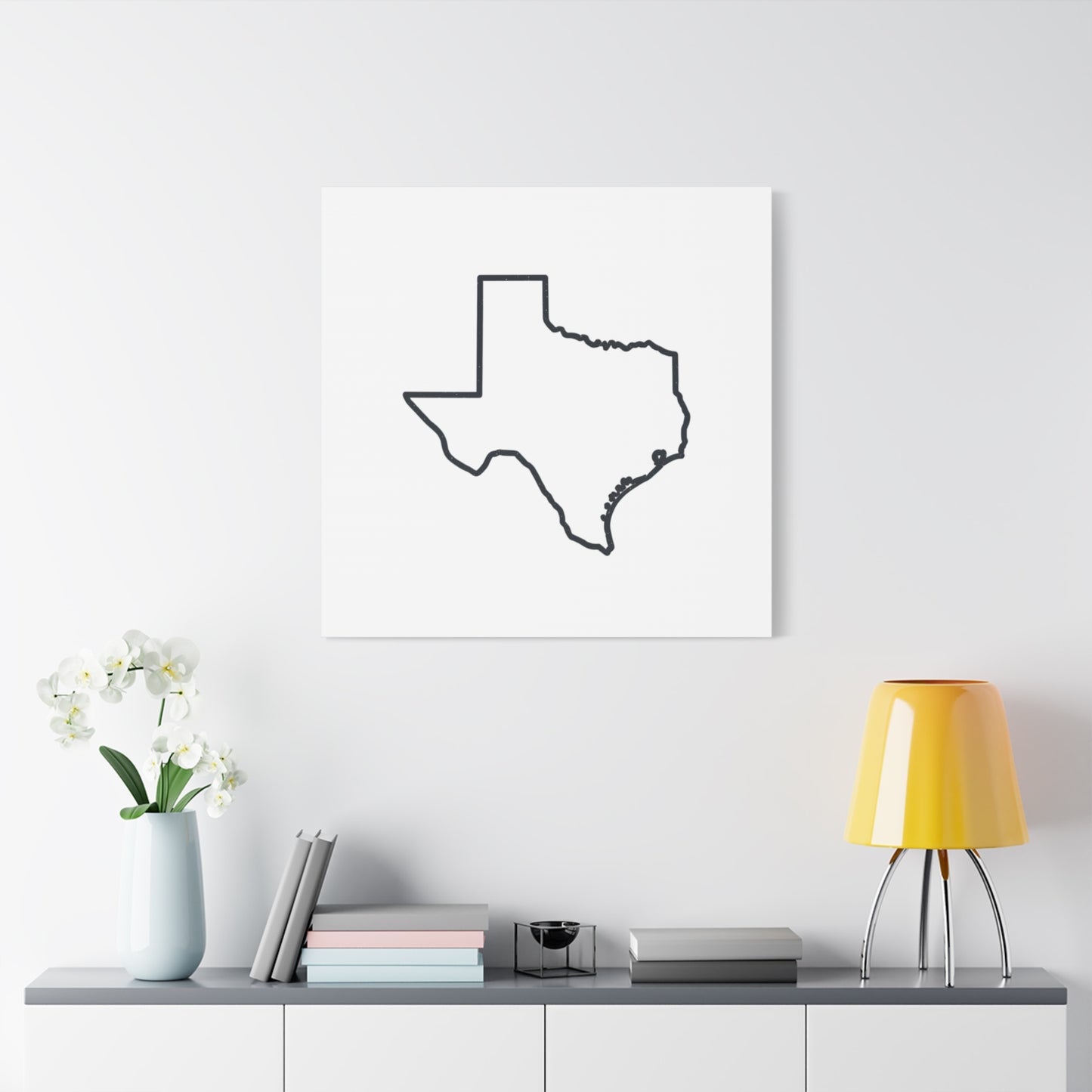 Texas Outline Canvas Wall Art