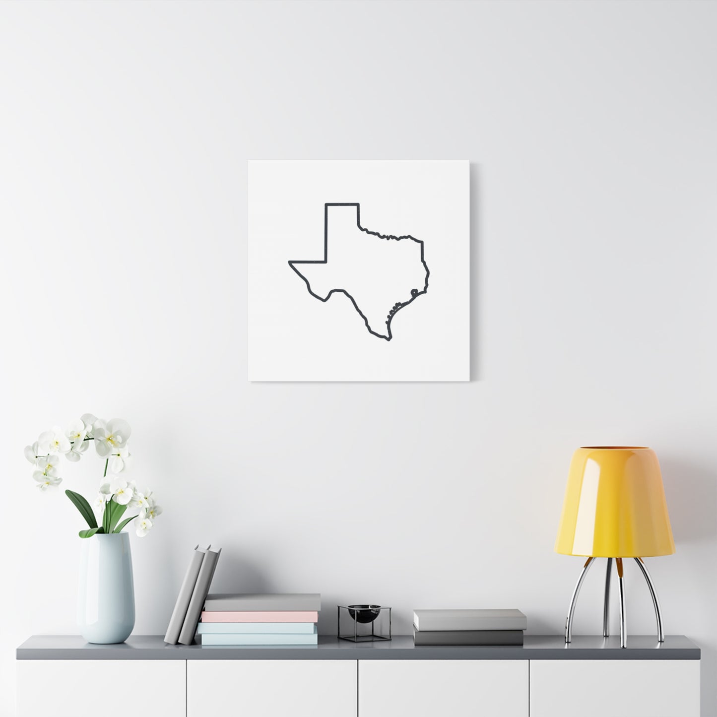 Texas Outline Canvas Wall Art