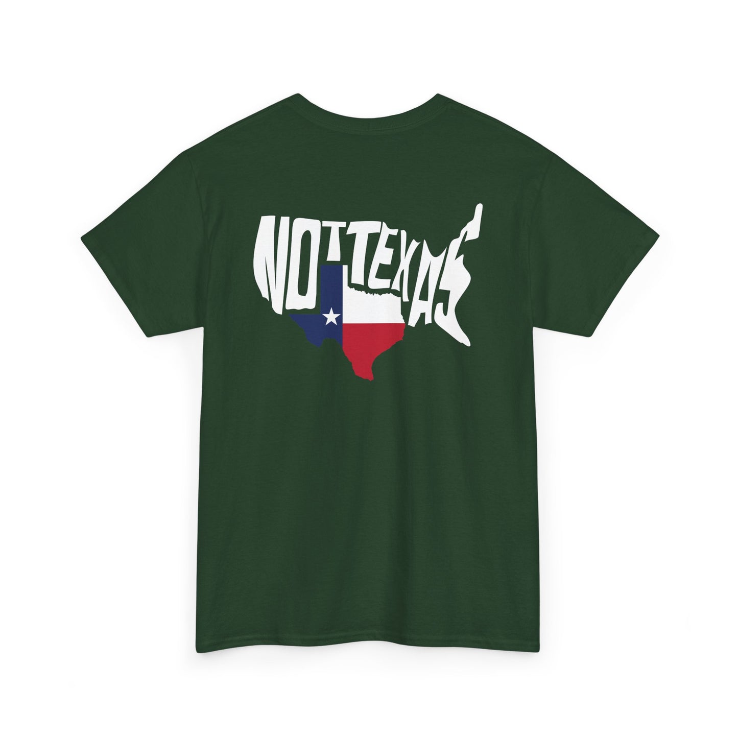 Texas Flag Outline T‑Shirt — Small Chest & Back Texas Map Design