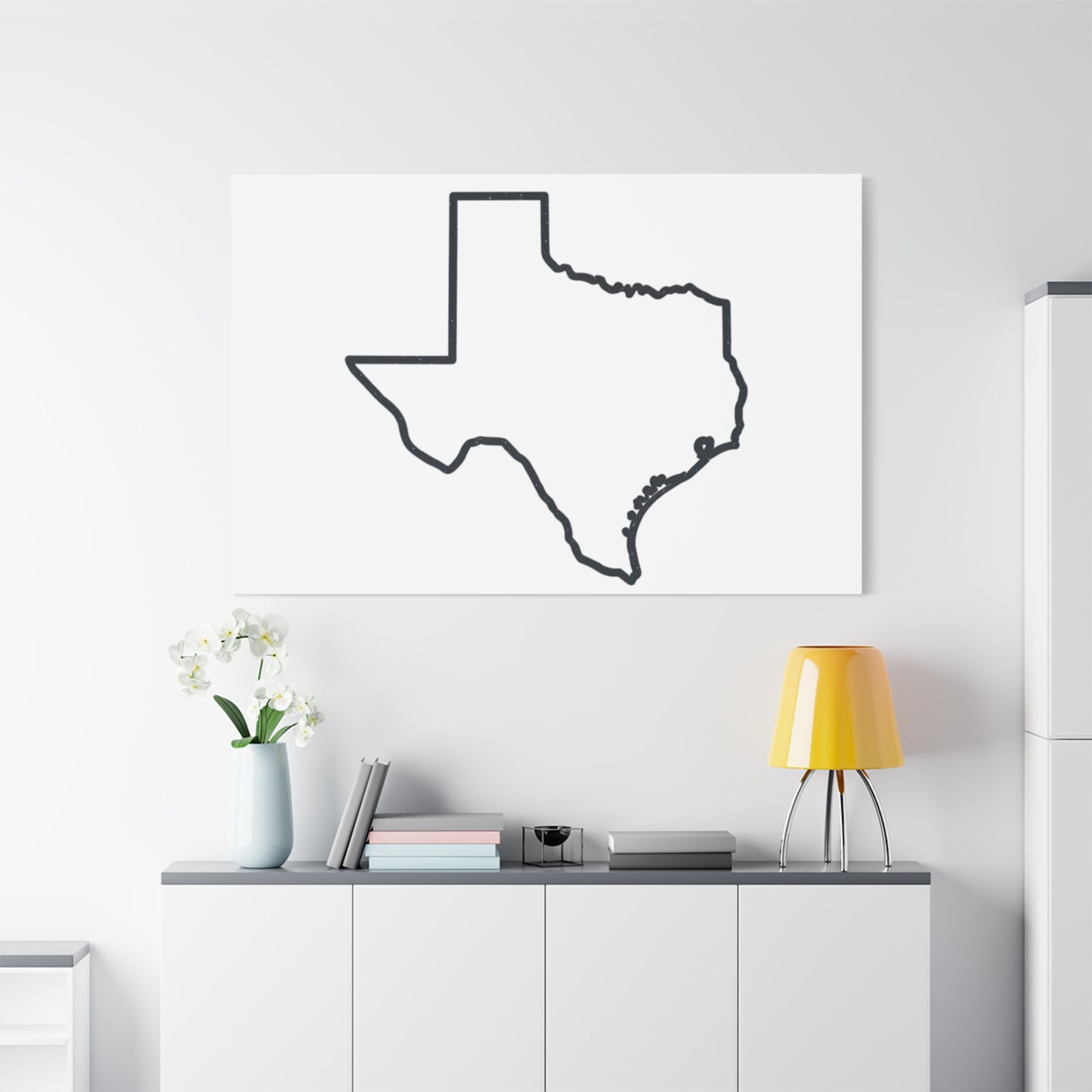 Texas Outline Canvas Wall Art