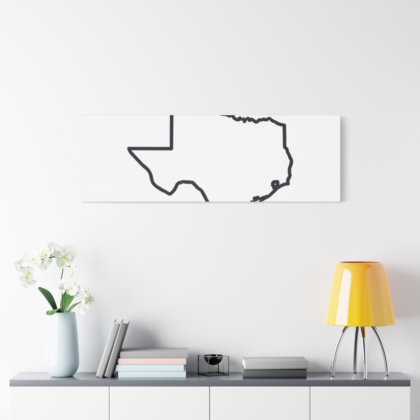 Texas Outline Canvas Wall Art