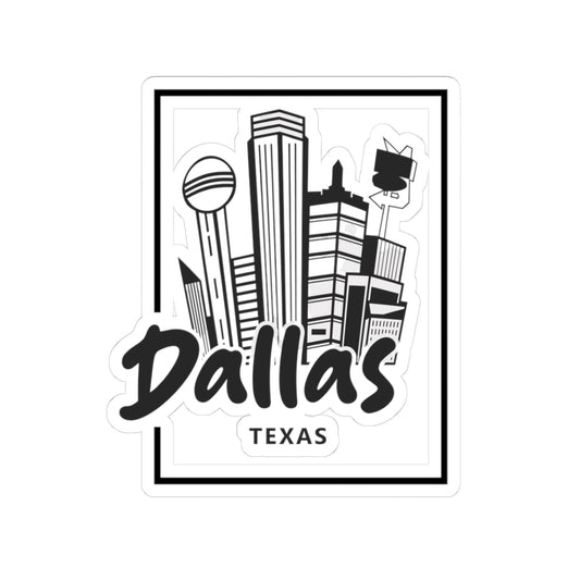 Dallas Skyline Kiss-Cut Sticker — Texas Cityscape Sticker
