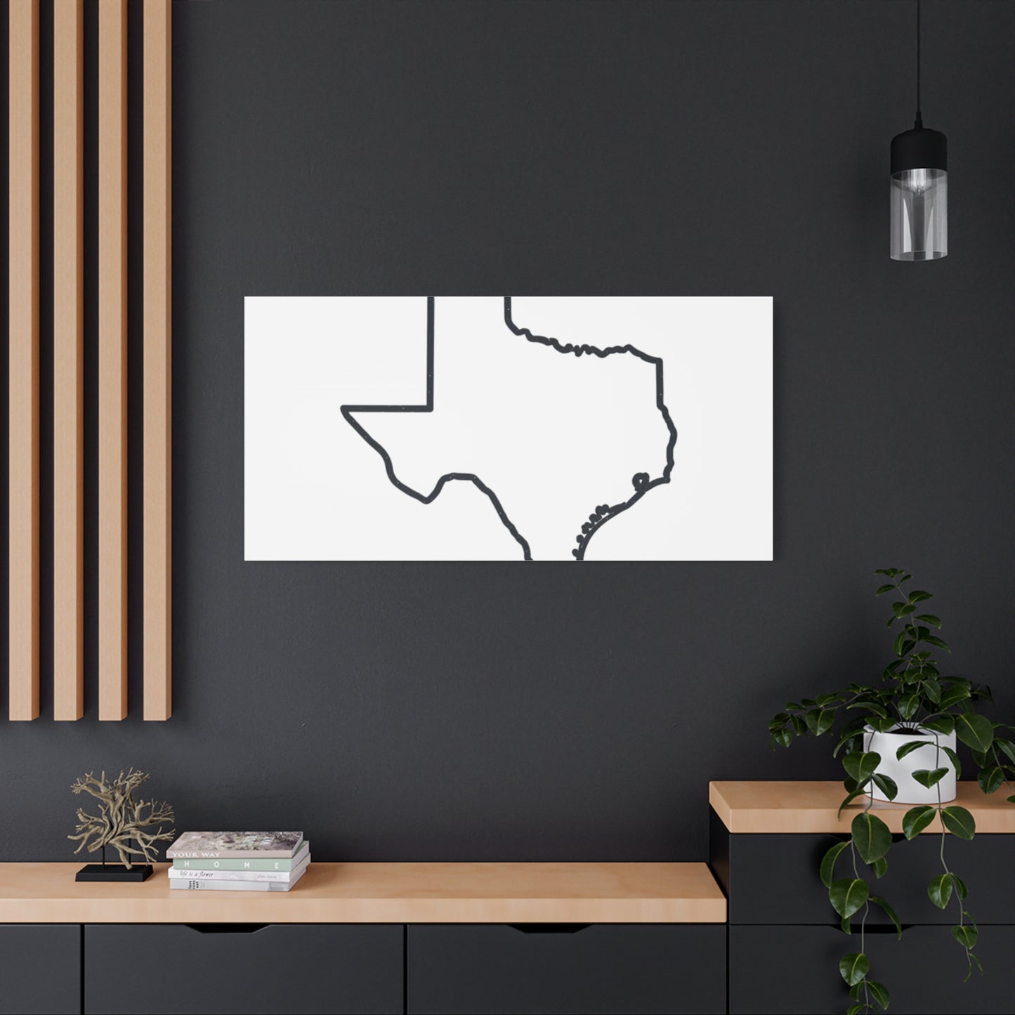 Texas Outline Canvas Wall Art