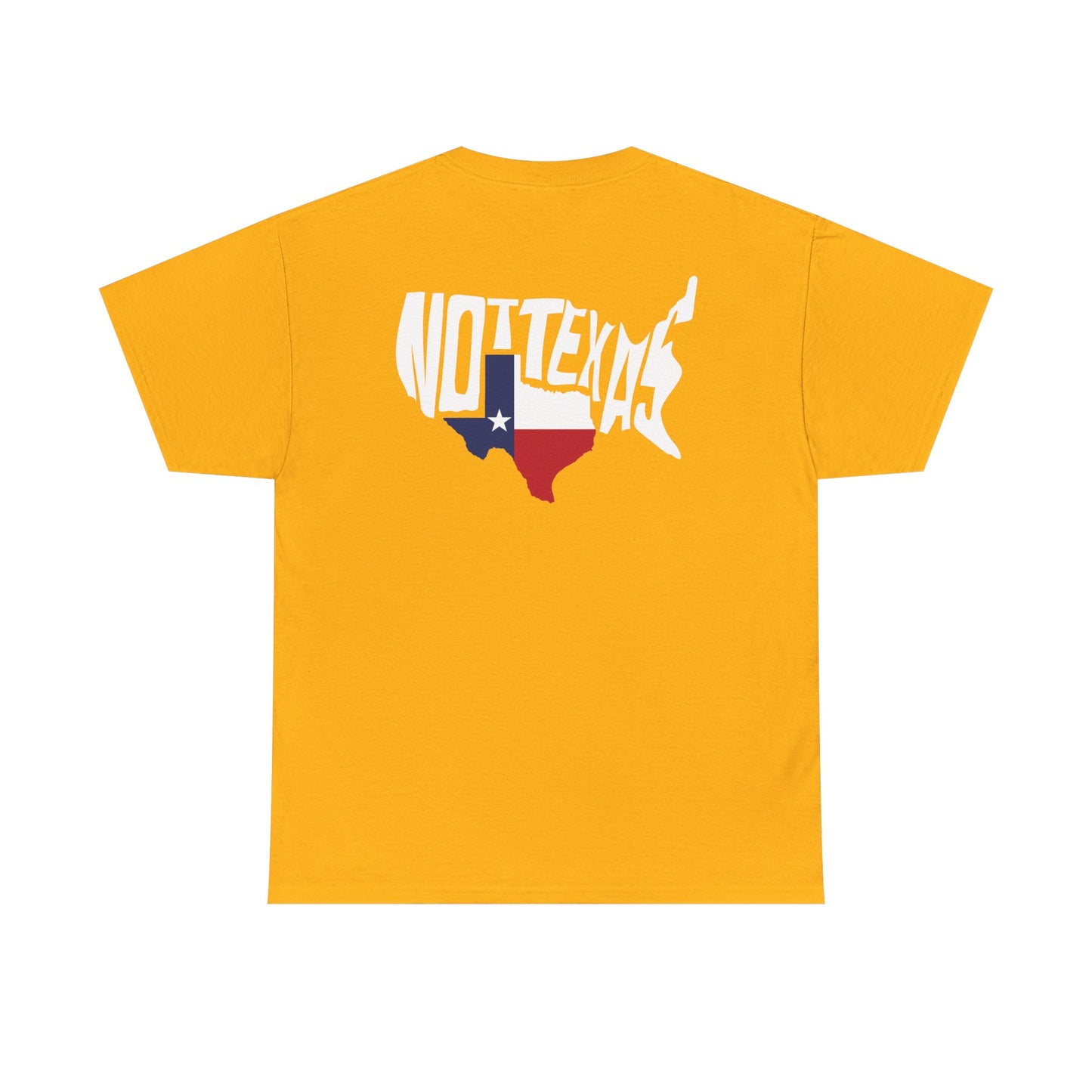 Texas Flag Outline T‑Shirt — Small Chest & Back Texas Map Design