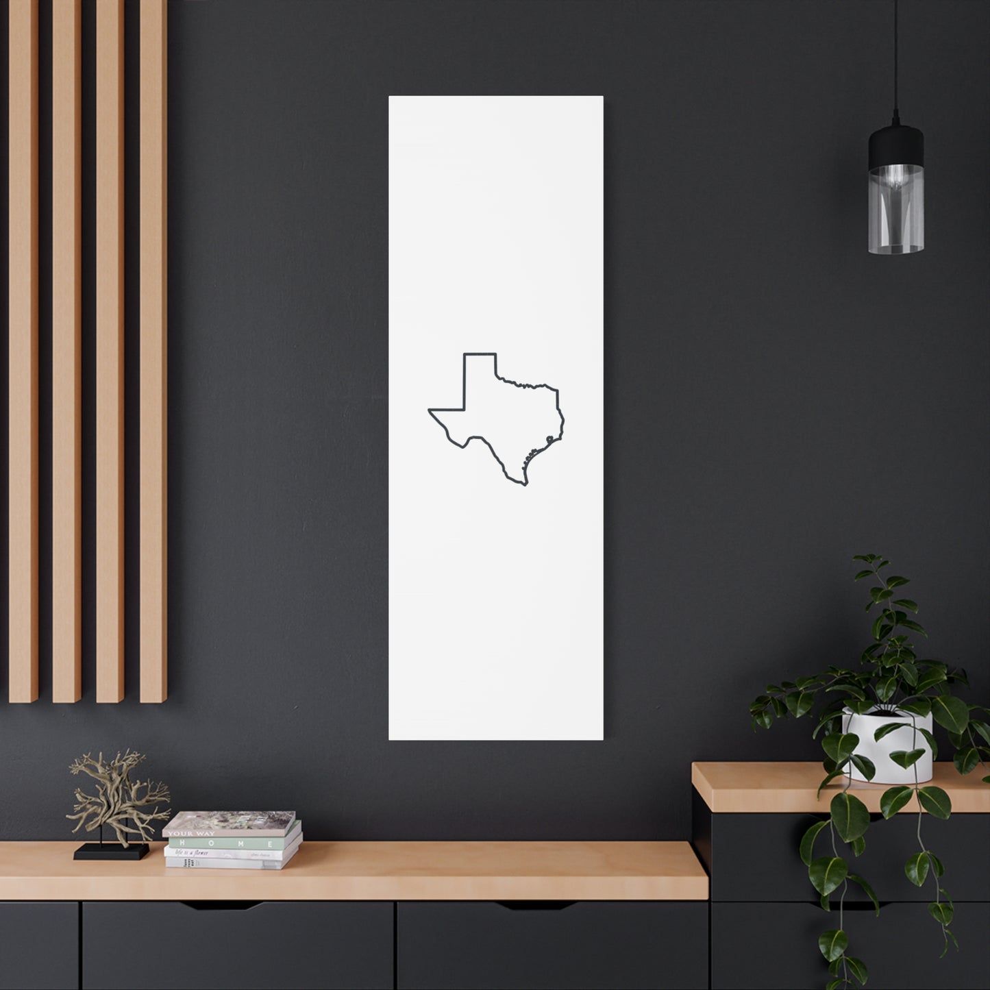 Texas Outline Canvas Wall Art