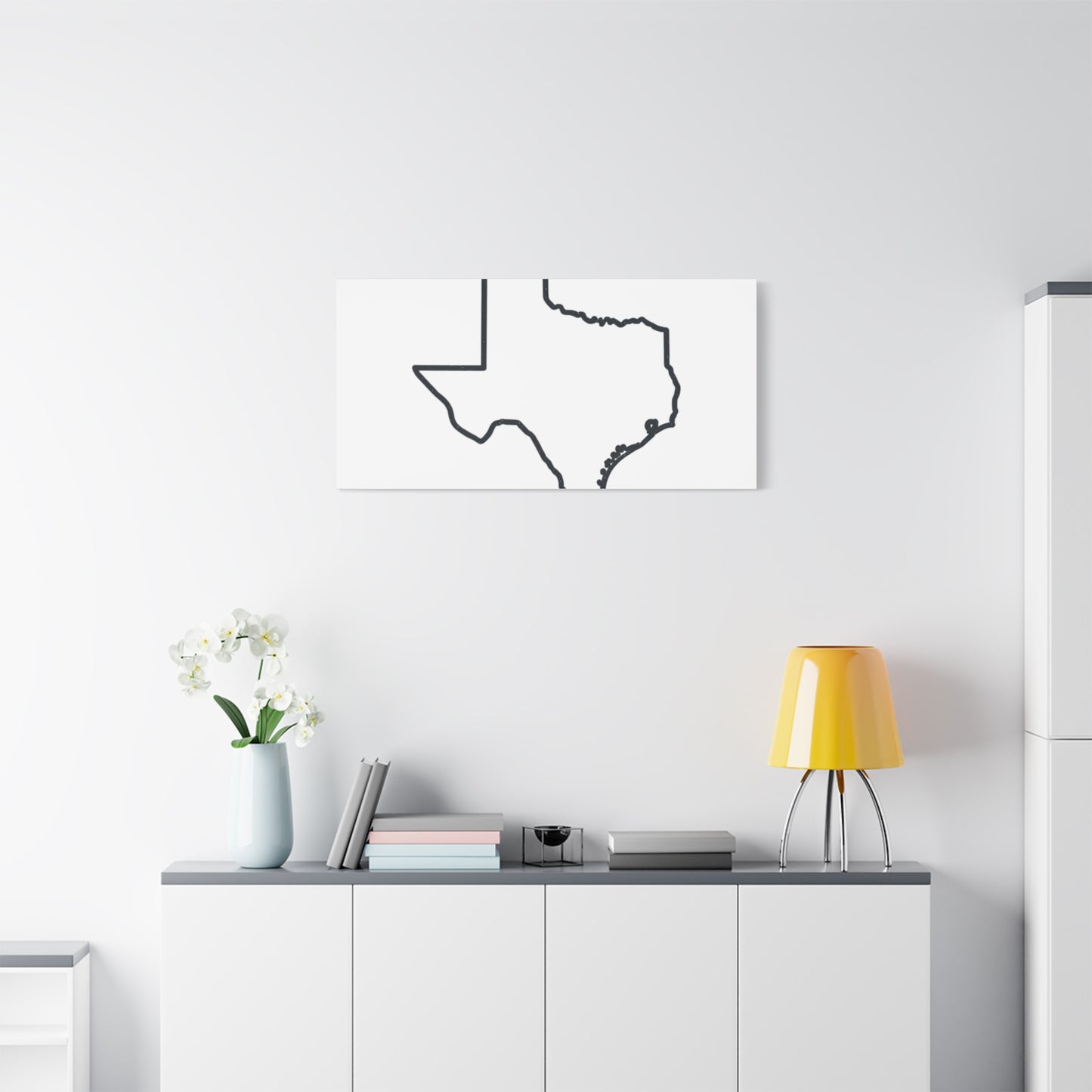 Texas Outline Canvas Wall Art