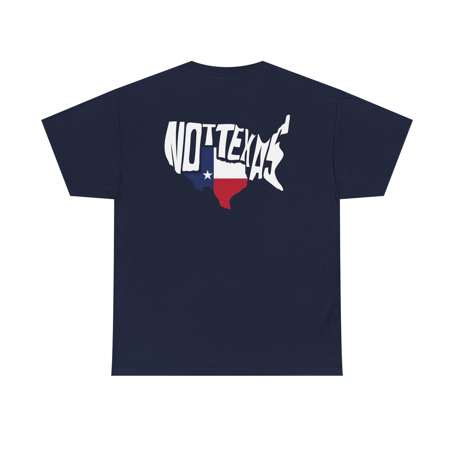 Texas Flag Outline T‑Shirt — Small Chest & Back Texas Map Design
