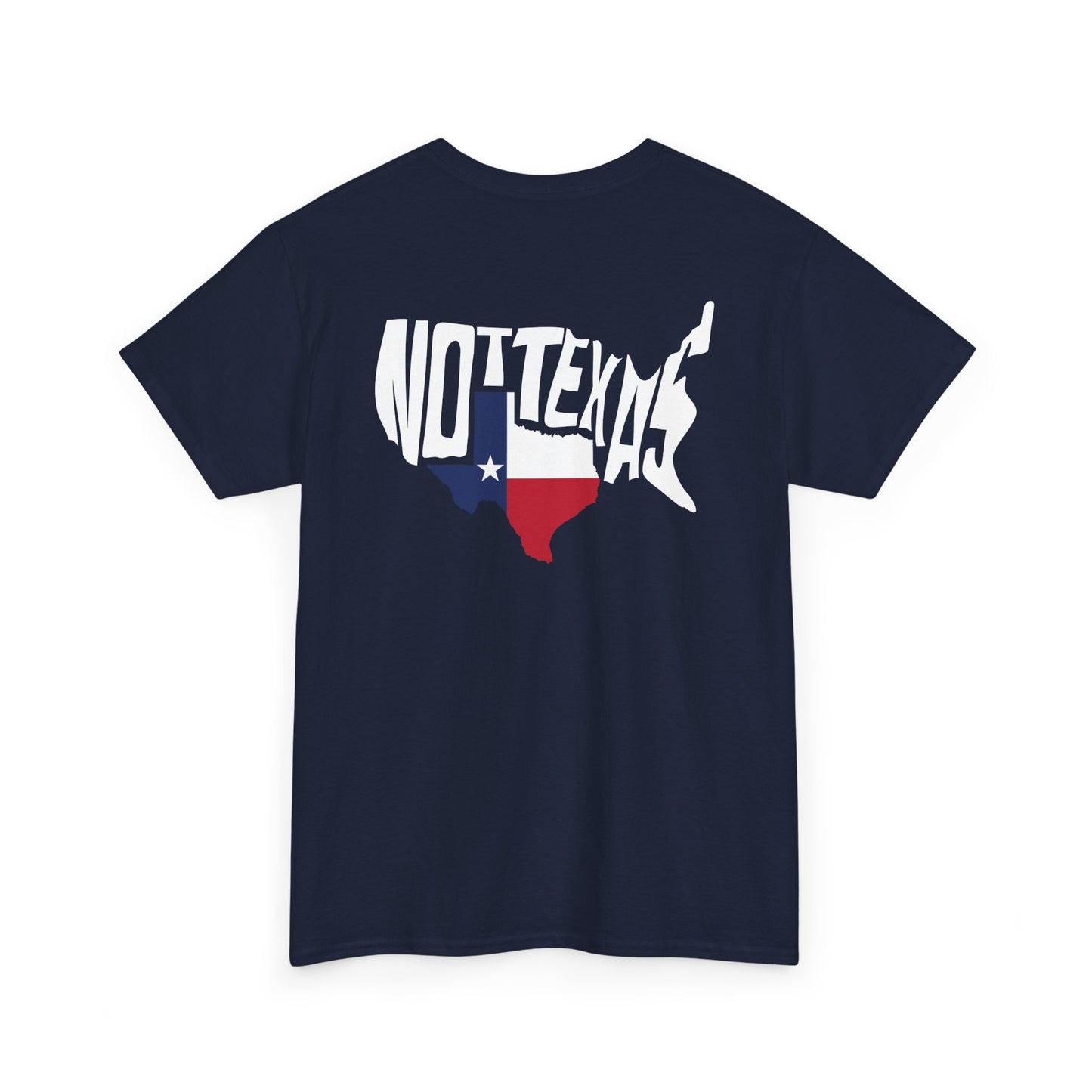 Texas Flag Outline T‑Shirt — Small Chest & Back Texas Map Design