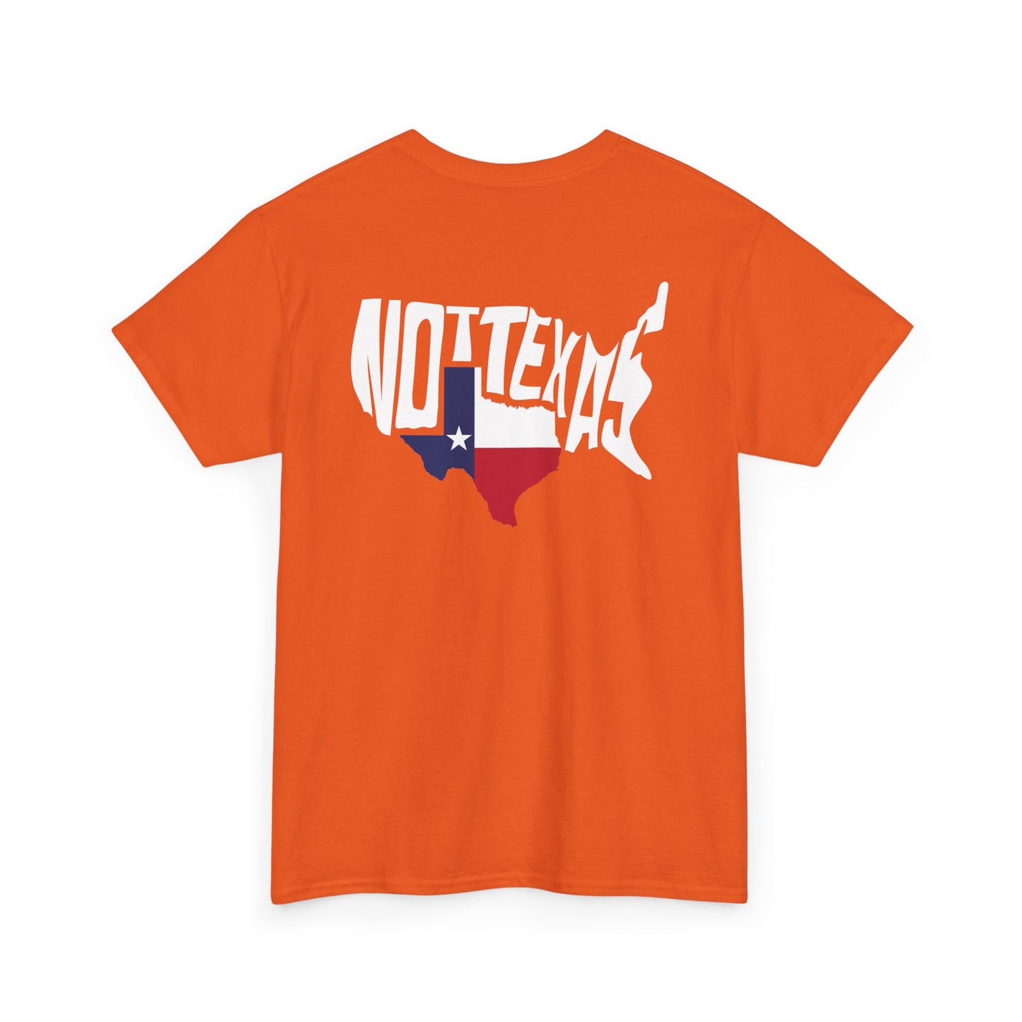 Texas Flag Outline T‑Shirt — Small Chest & Back Texas Map Design