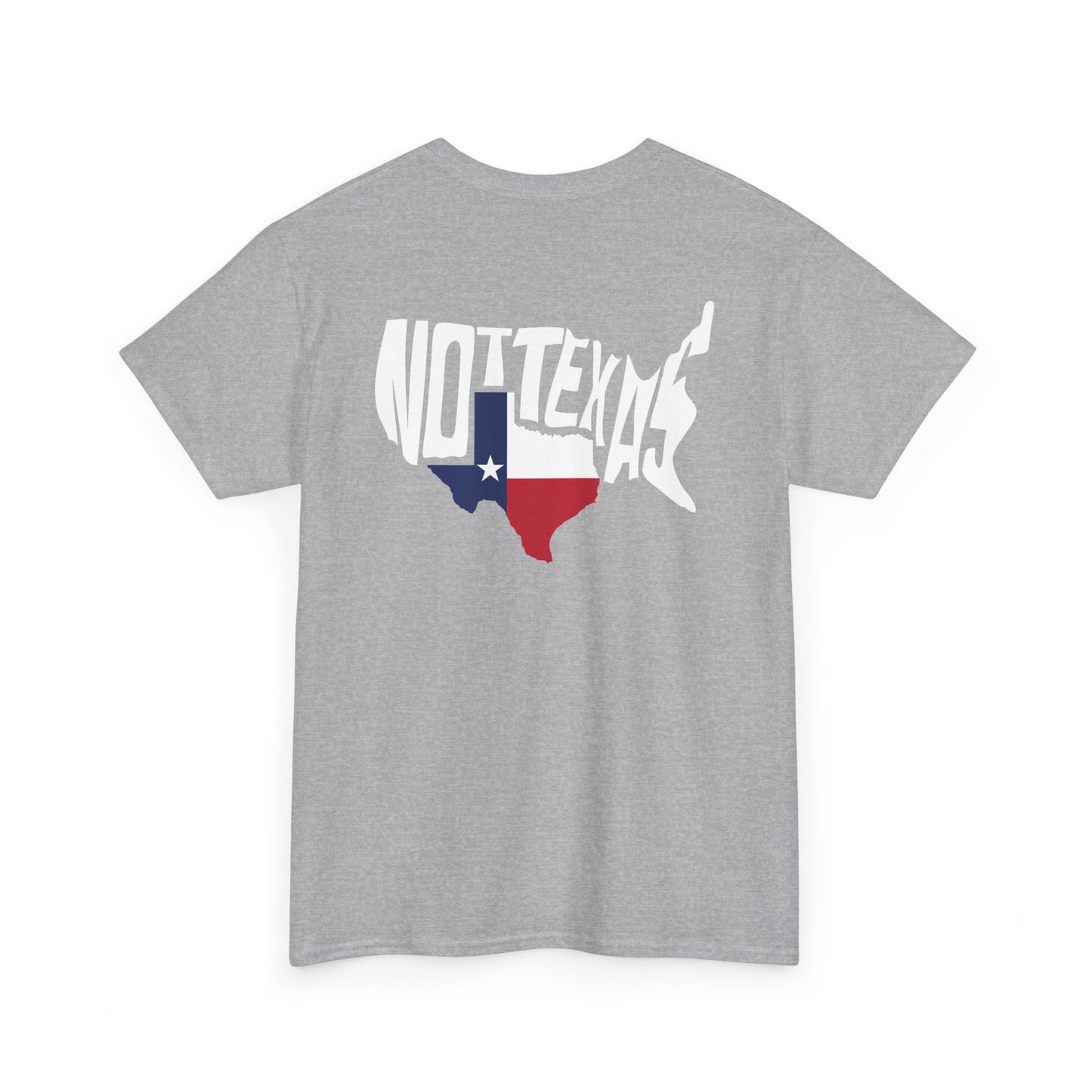 Texas Flag Outline T‑Shirt — Small Chest & Back Texas Map Design