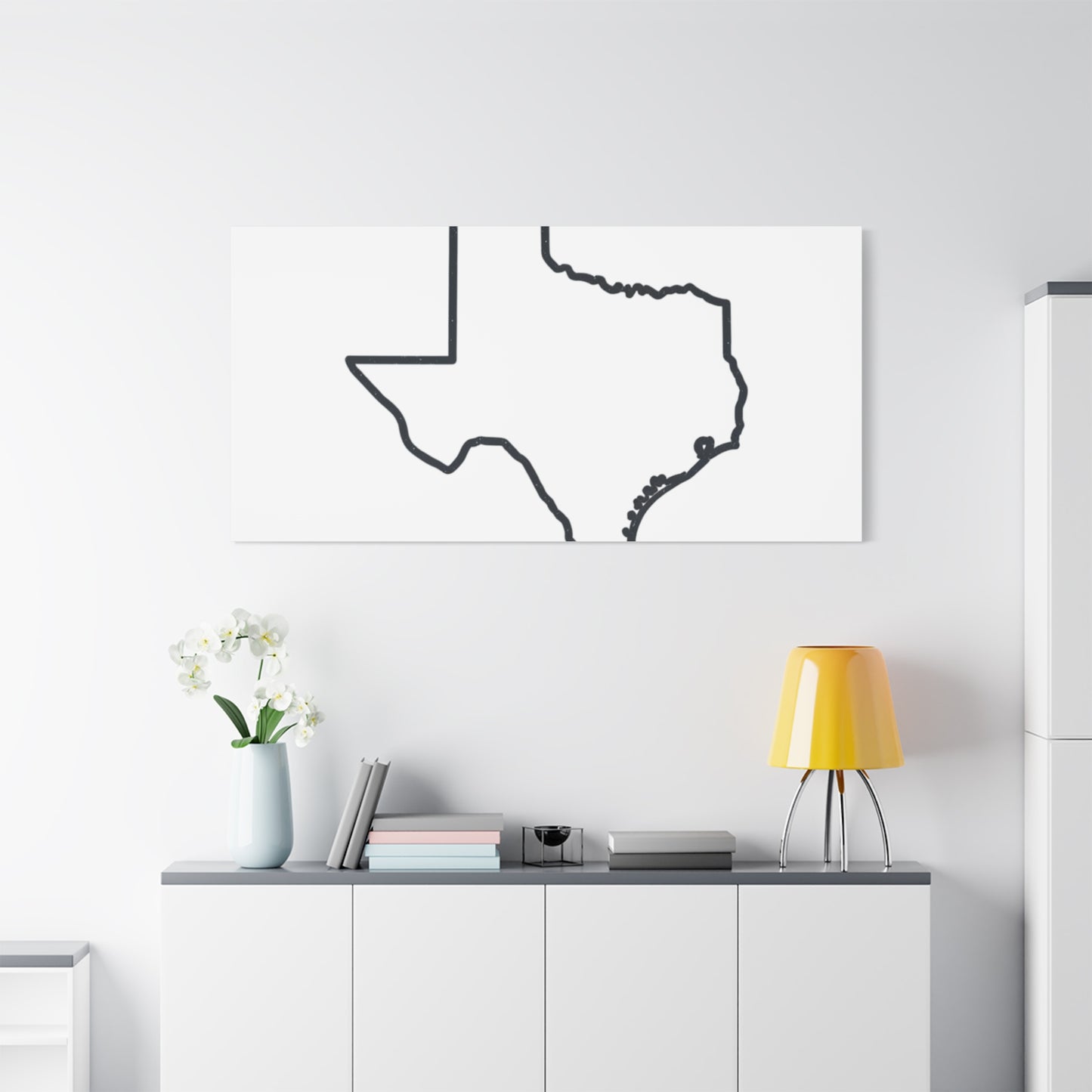 Texas Outline Canvas Wall Art